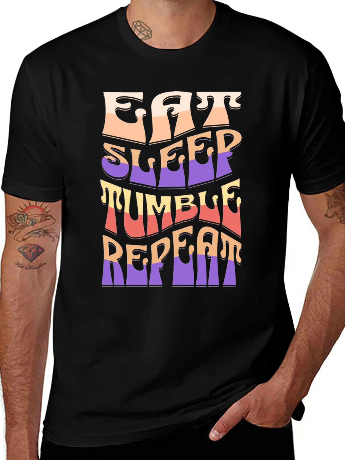 Eat Sleep Tumble Repeat Graphic Tee