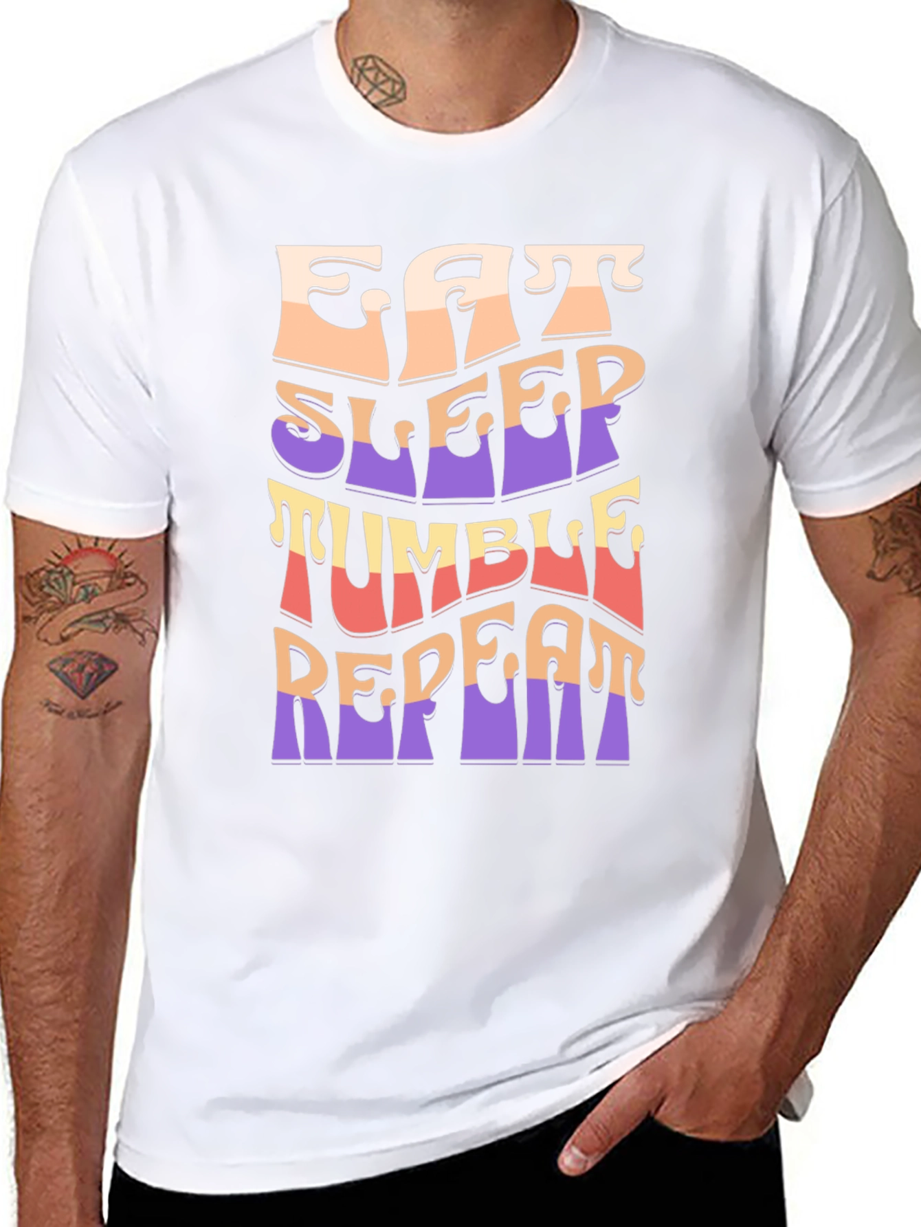 Eat Sleep Tumble Repeat Graphic Tee