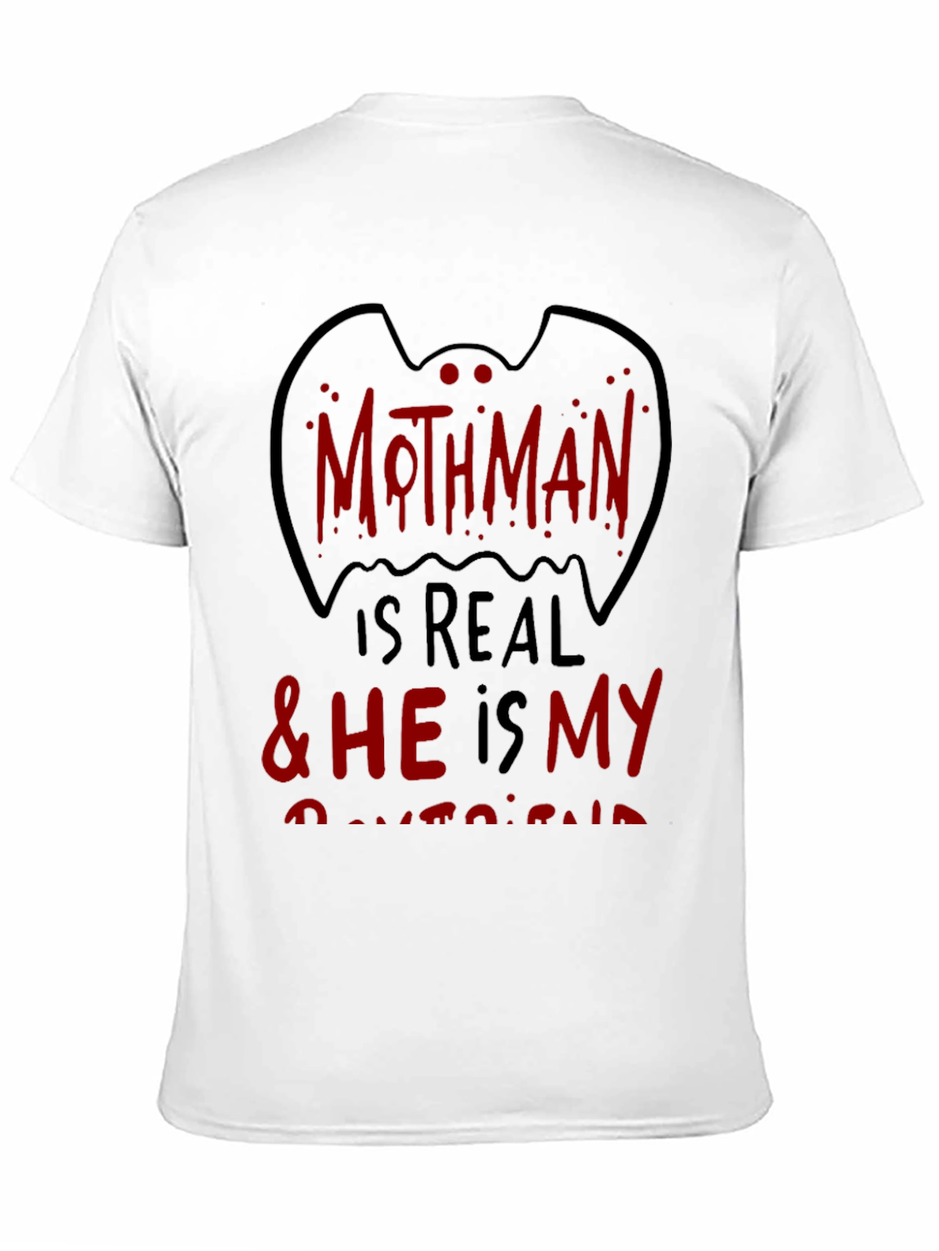 Mothman Is Real Black Graphic Tee