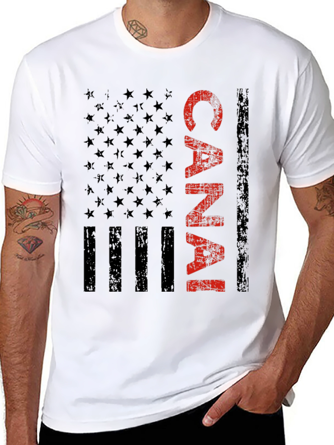 Canal Zone American Flag Graphic Tee