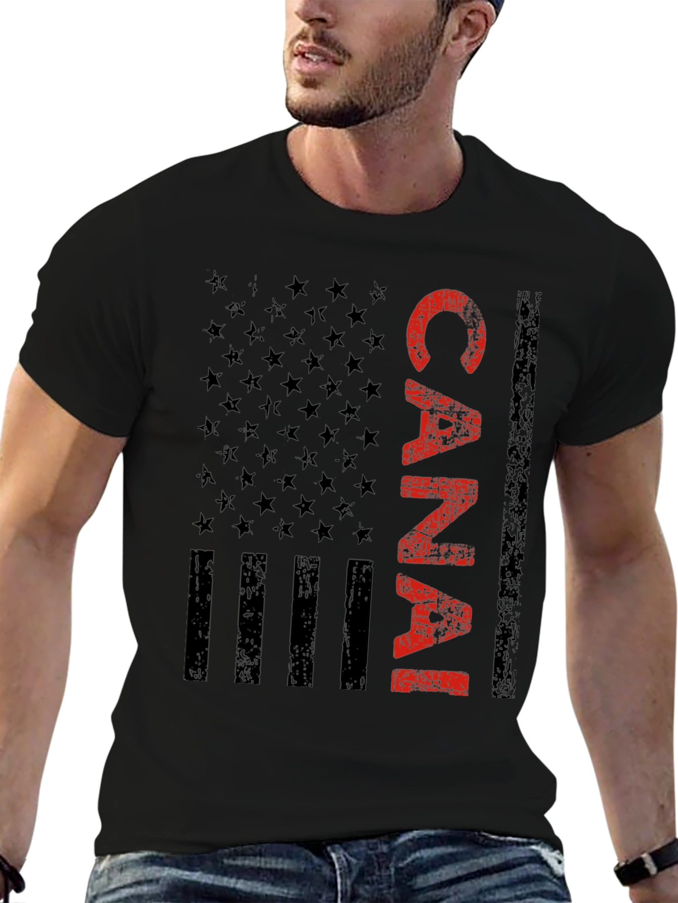 Canal Zone American Flag Graphic Tee