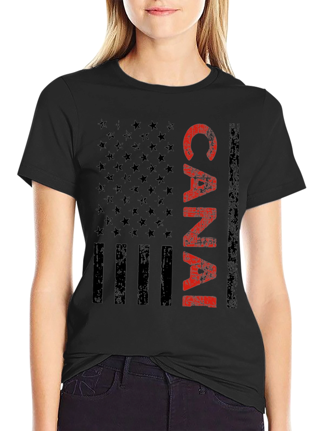 Canal Zone American Flag Graphic Tee