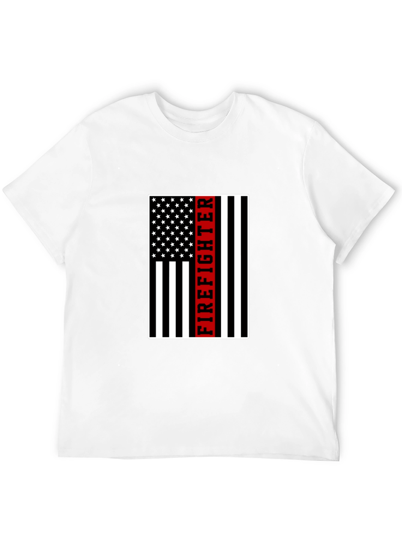 Firefighter American Flag Graphic T-Shirt