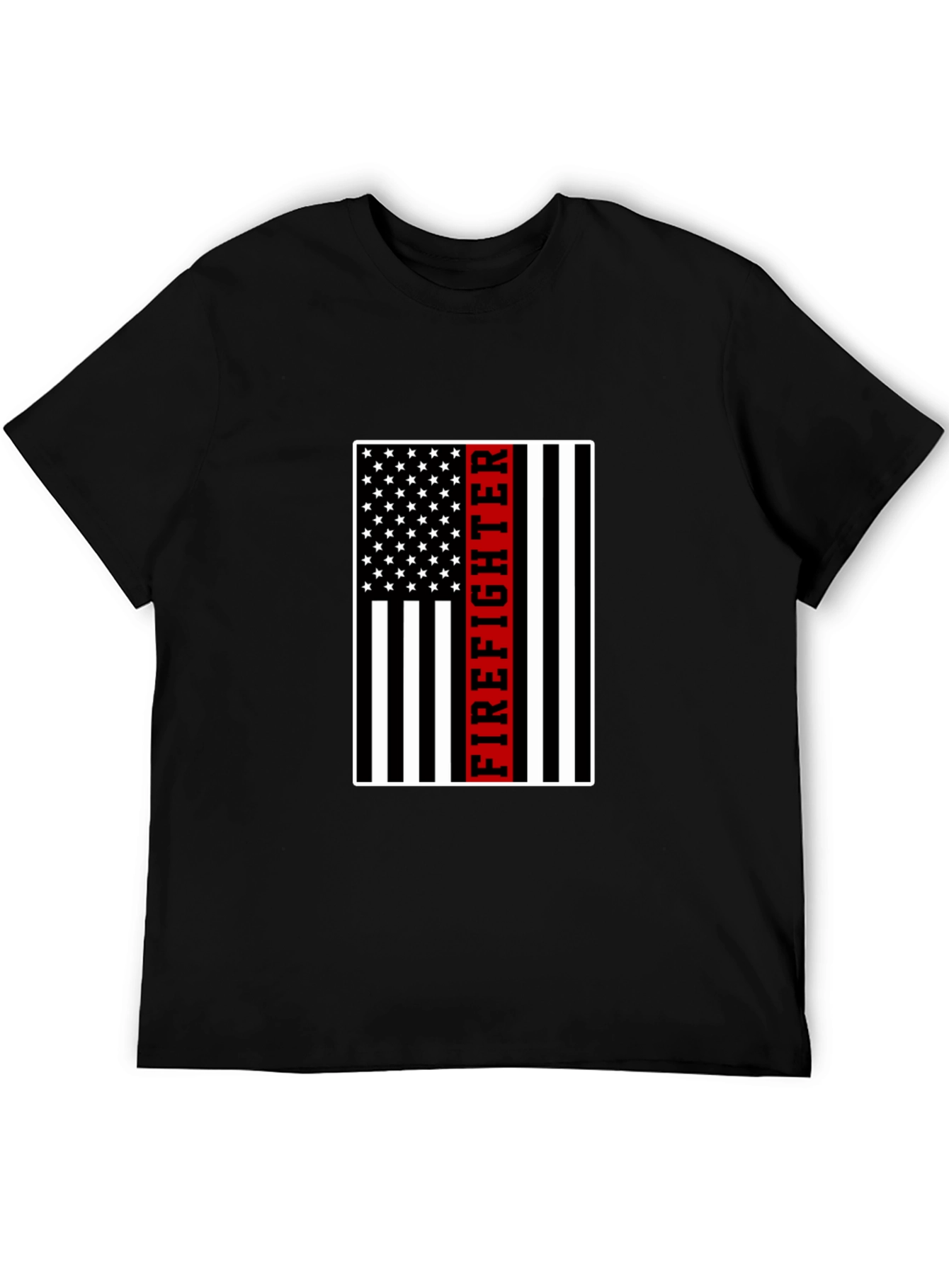 Firefighter American Flag Graphic T-Shirt