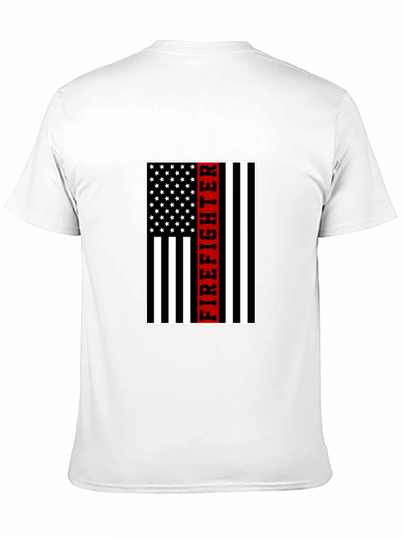 Firefighter American Flag Graphic T-Shirt