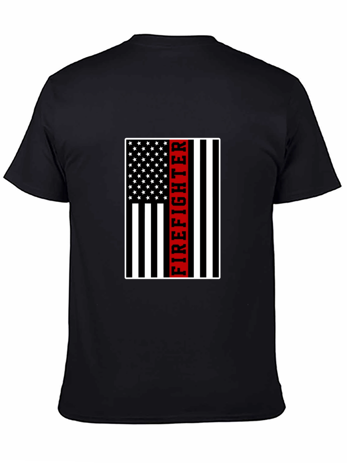 Firefighter American Flag Graphic T-Shirt