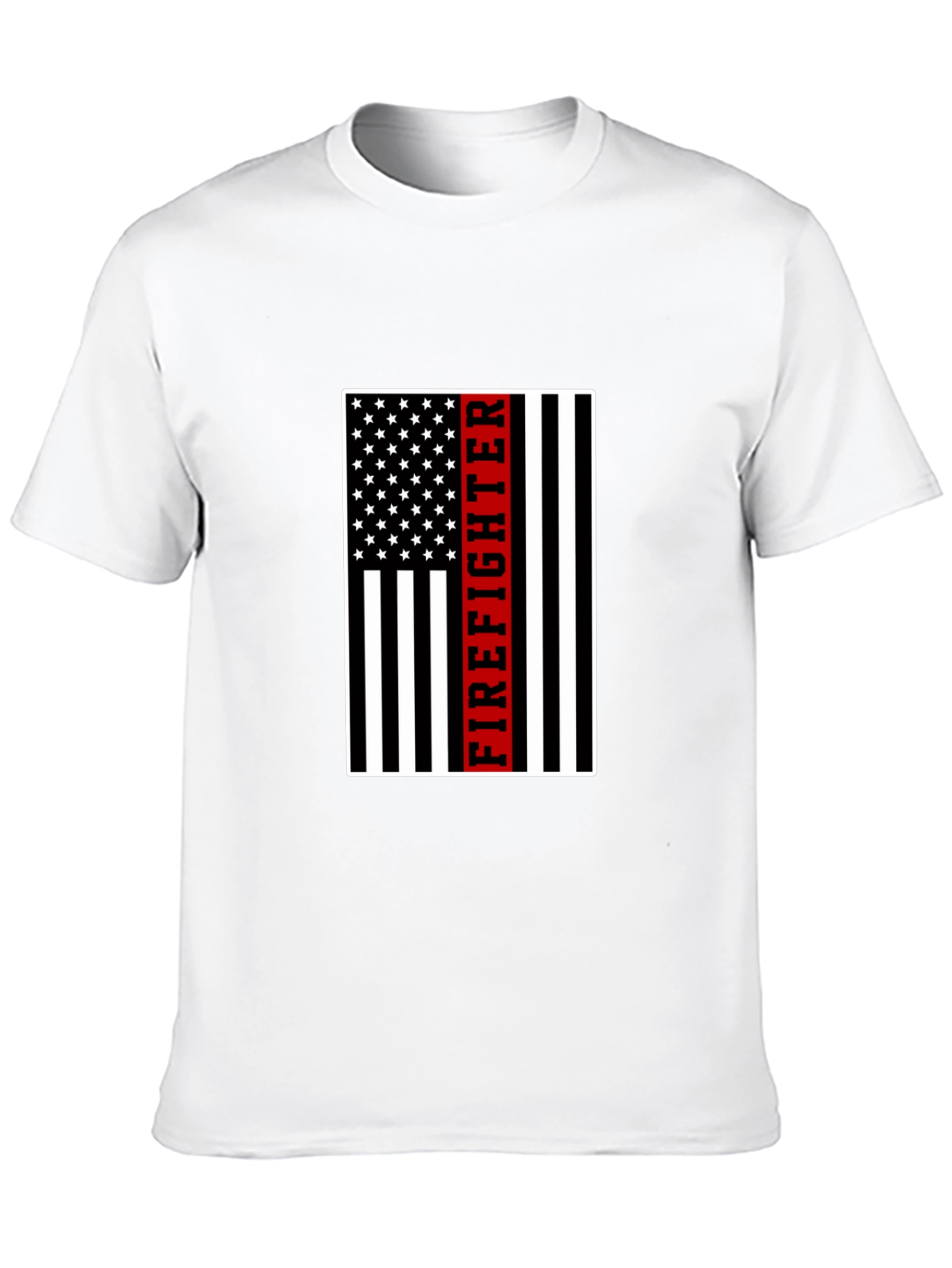 Firefighter American Flag Graphic T-Shirt