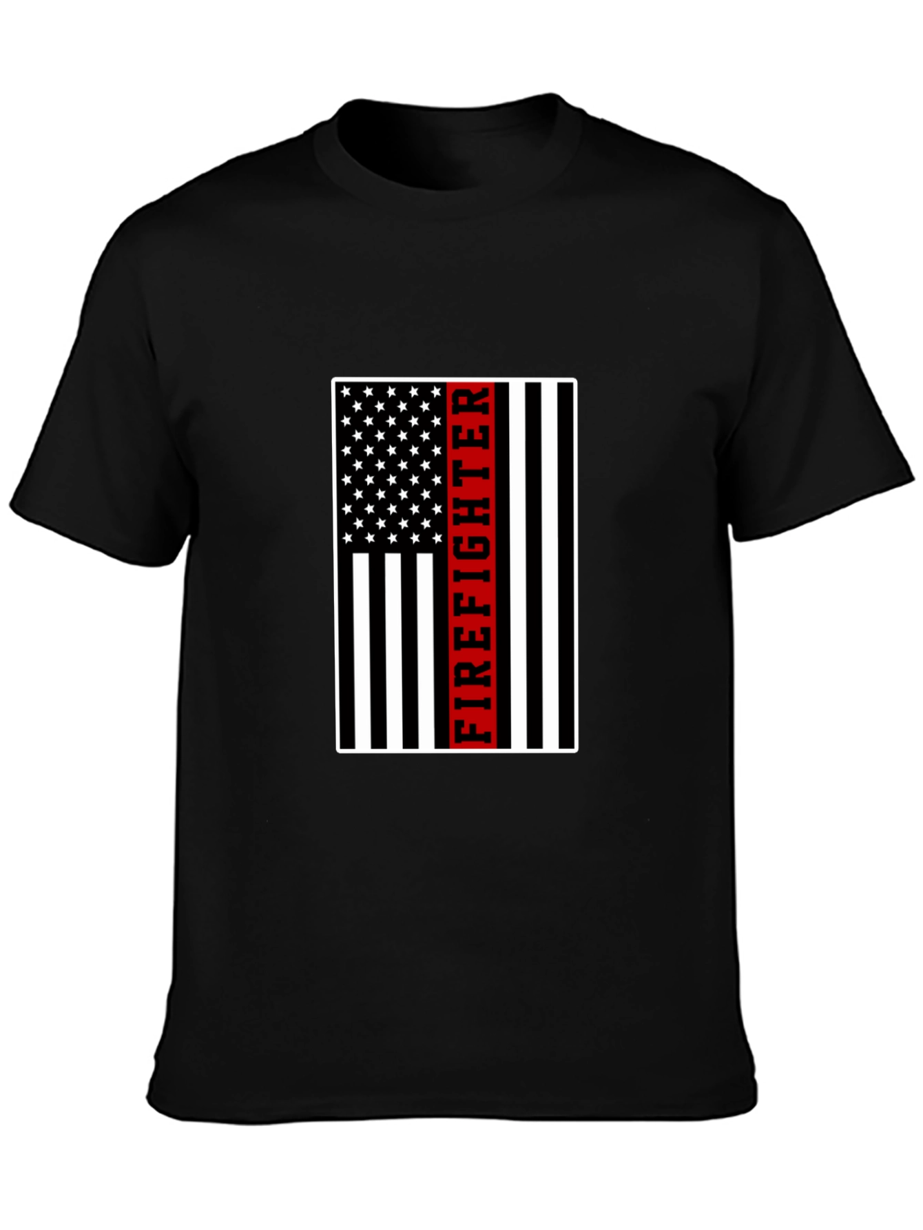 Firefighter American Flag Graphic T-Shirt