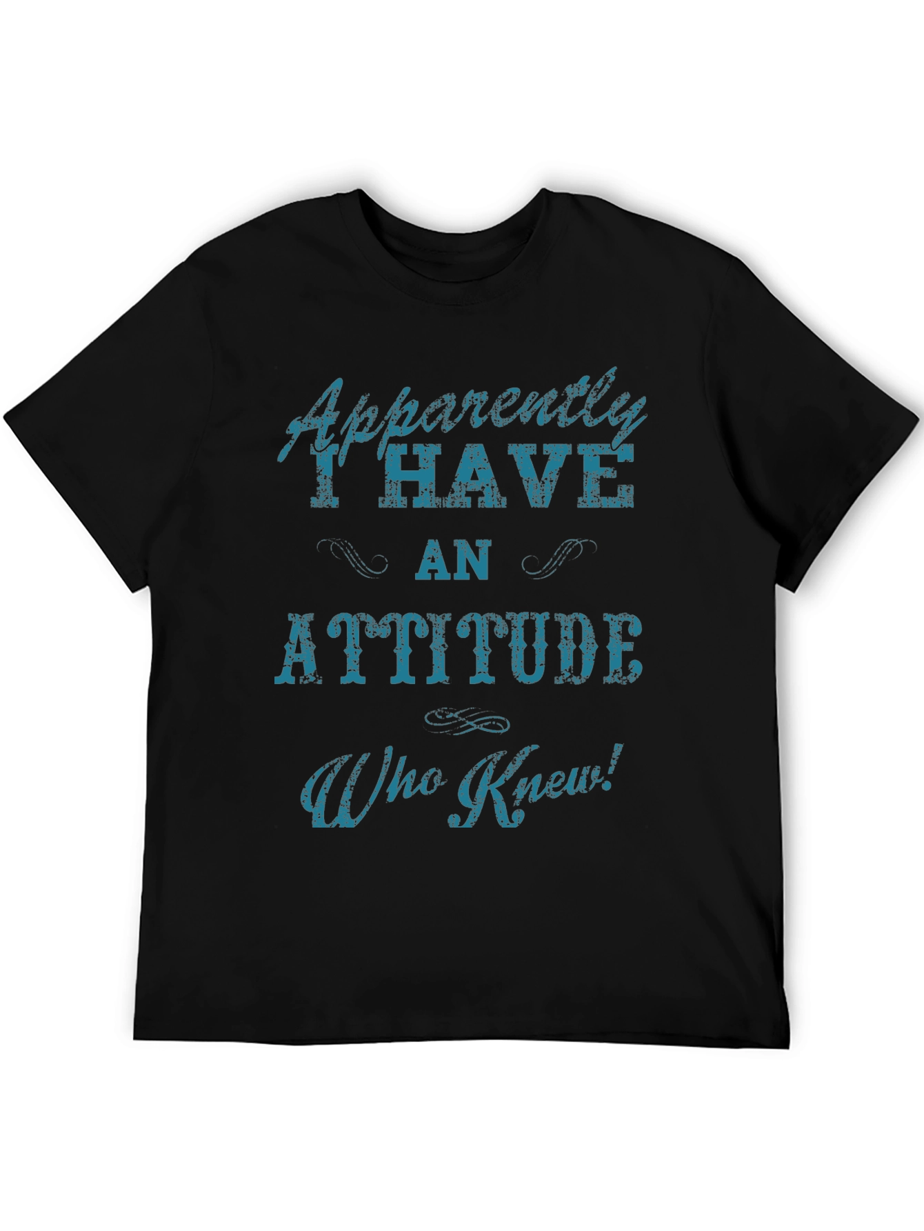 Attitude Graphic T-Shirt - Black Humorous Tee