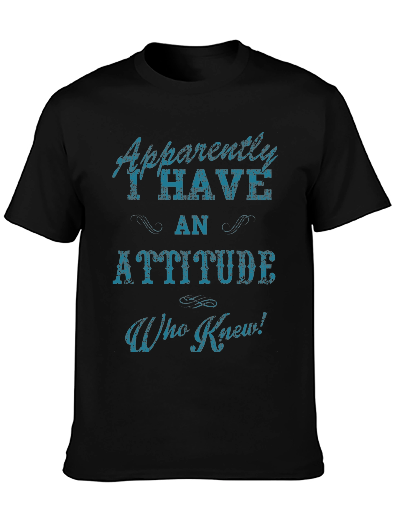 Attitude Graphic T-Shirt - Black Humorous Tee