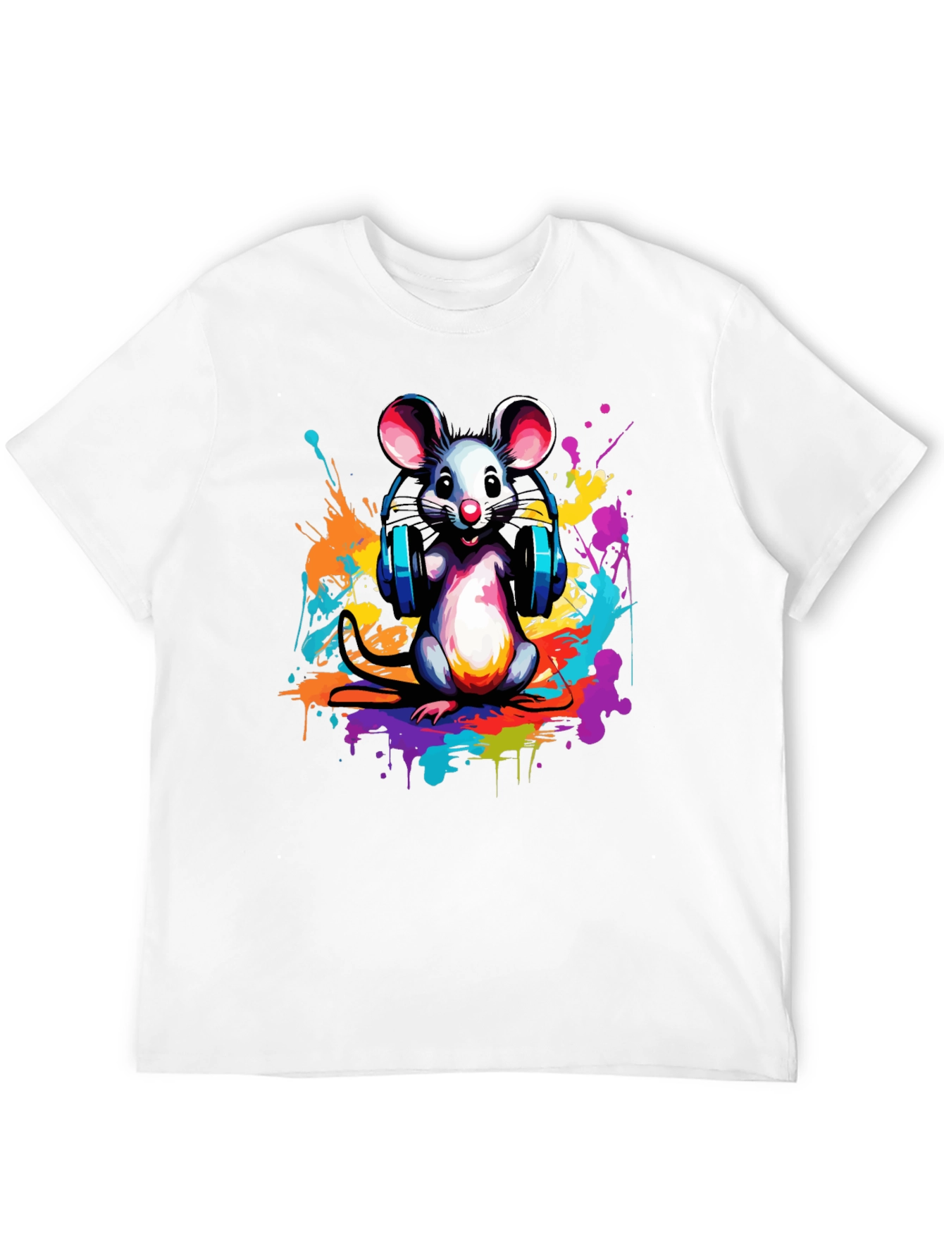 DJ Mouse Graphic Tee - Cool Cartoon T-Shirt