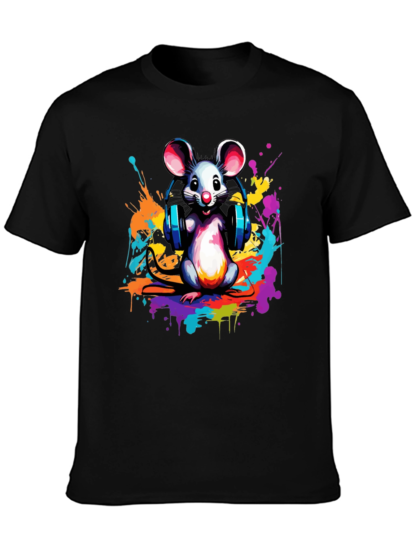 DJ Mouse Graphic Tee - Cool Cartoon T-Shirt
