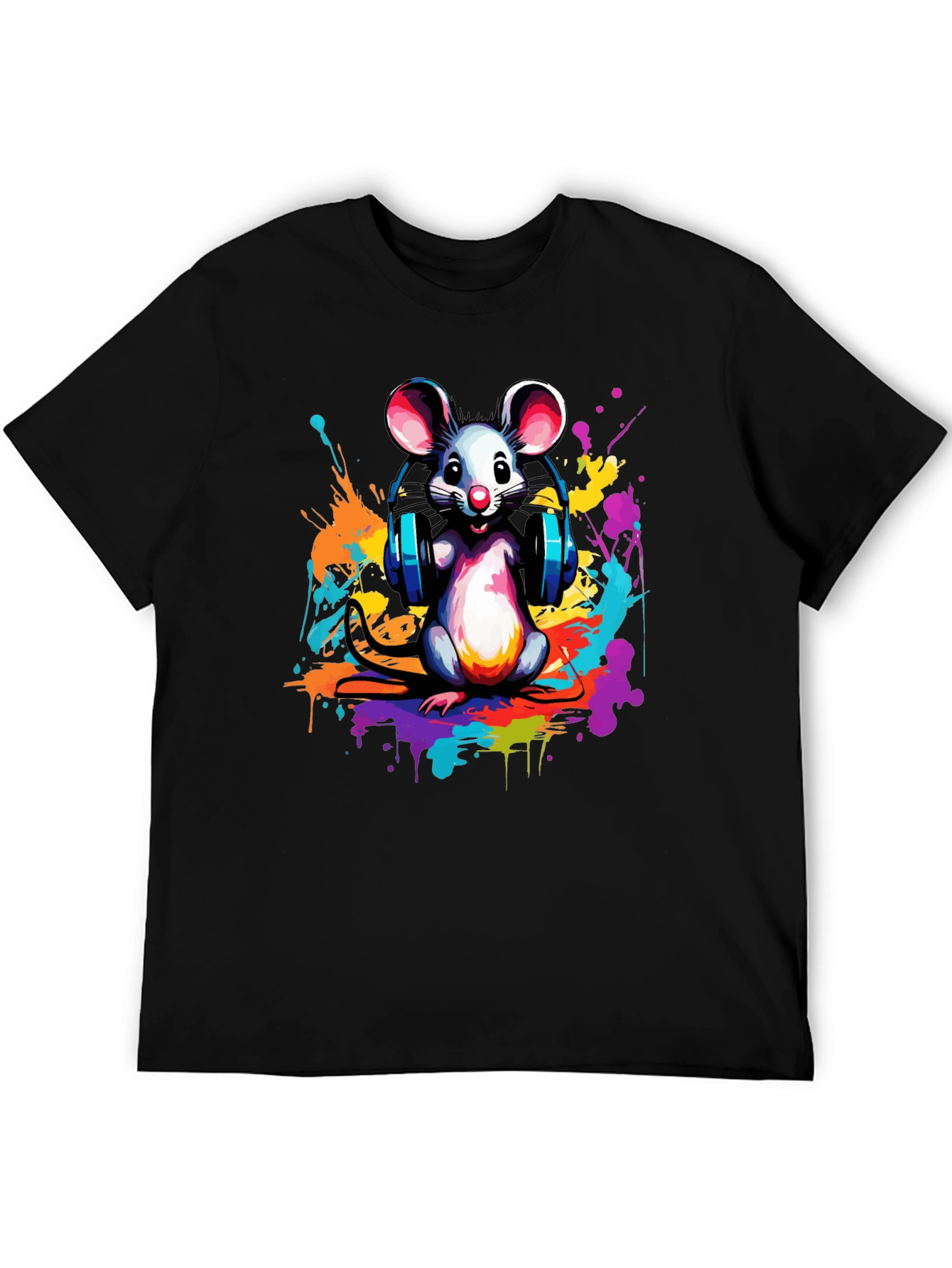 DJ Mouse Graphic Tee - Cool Cartoon T-Shirt