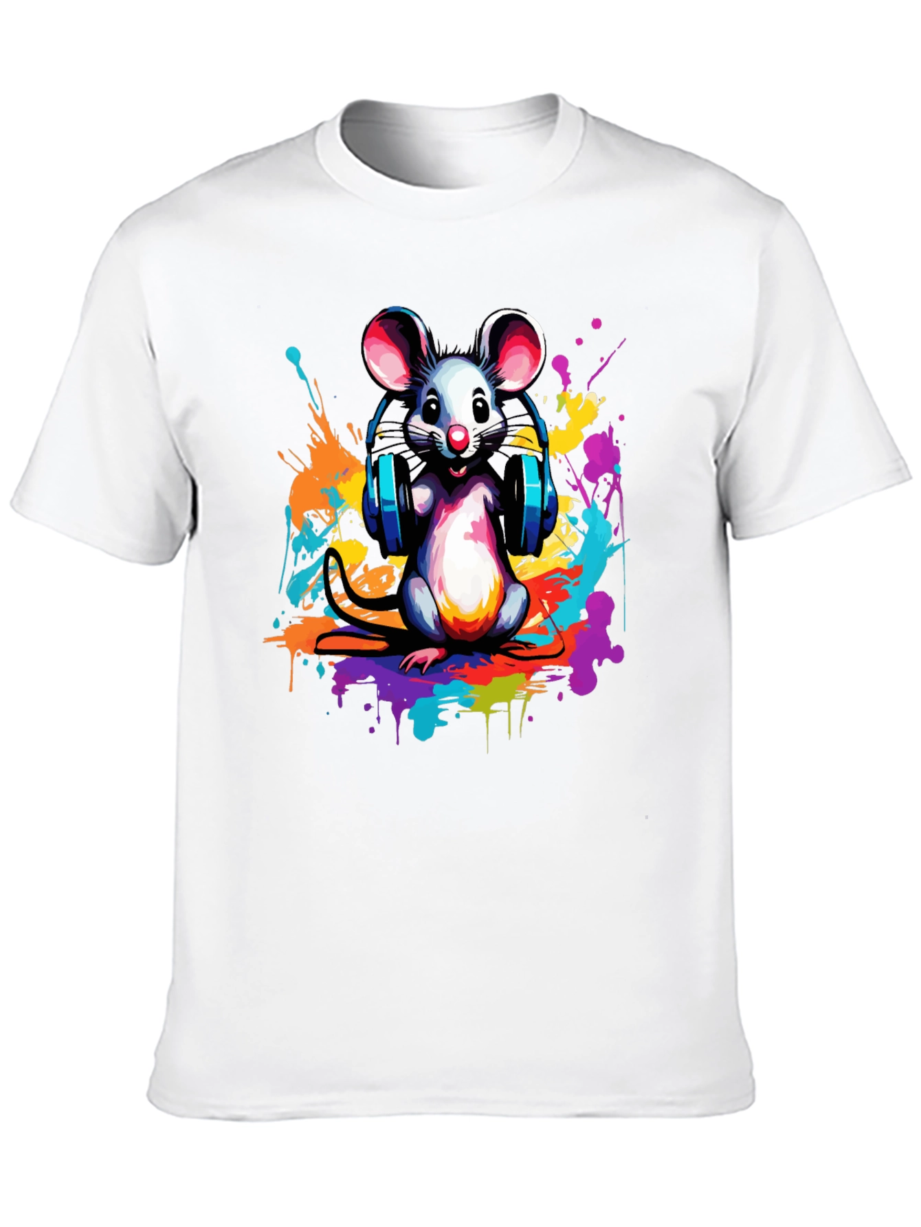 DJ Mouse Graphic Tee - Cool Cartoon T-Shirt