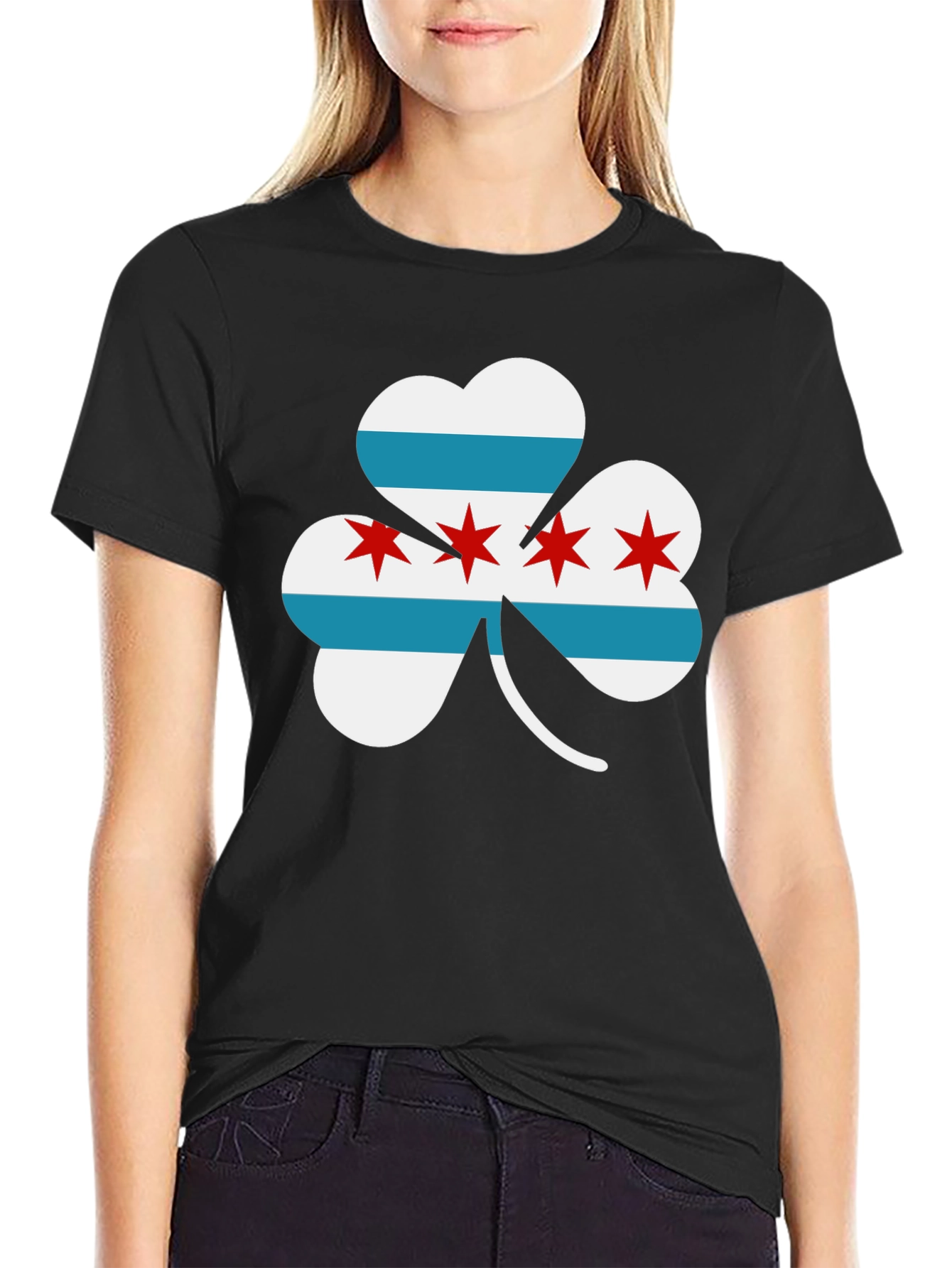 Chicago Flag Shamrock T-Shirt - Irish Pride