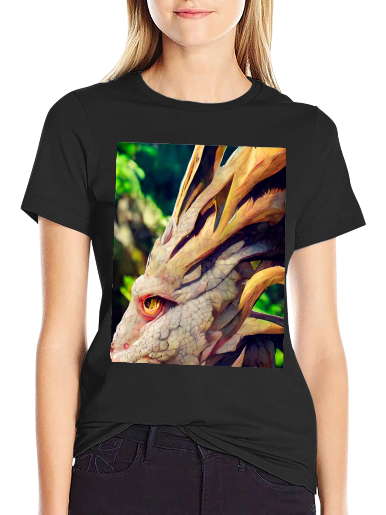 Dragon Head Graphic Tee - Unique Fantasy Design