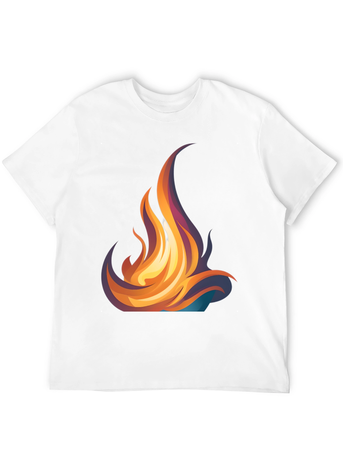 Fiery Flames Graphic Tee - Bold Black T-Shirt