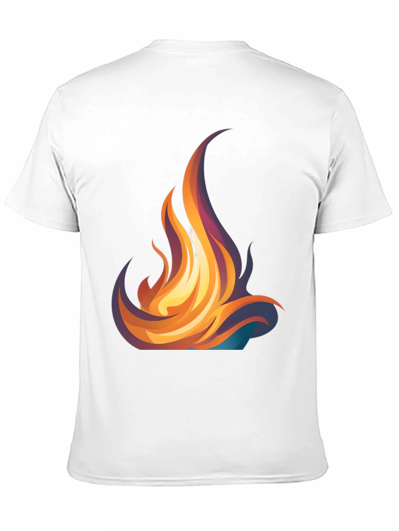 Fiery Flames Graphic Tee - Bold Black T-Shirt