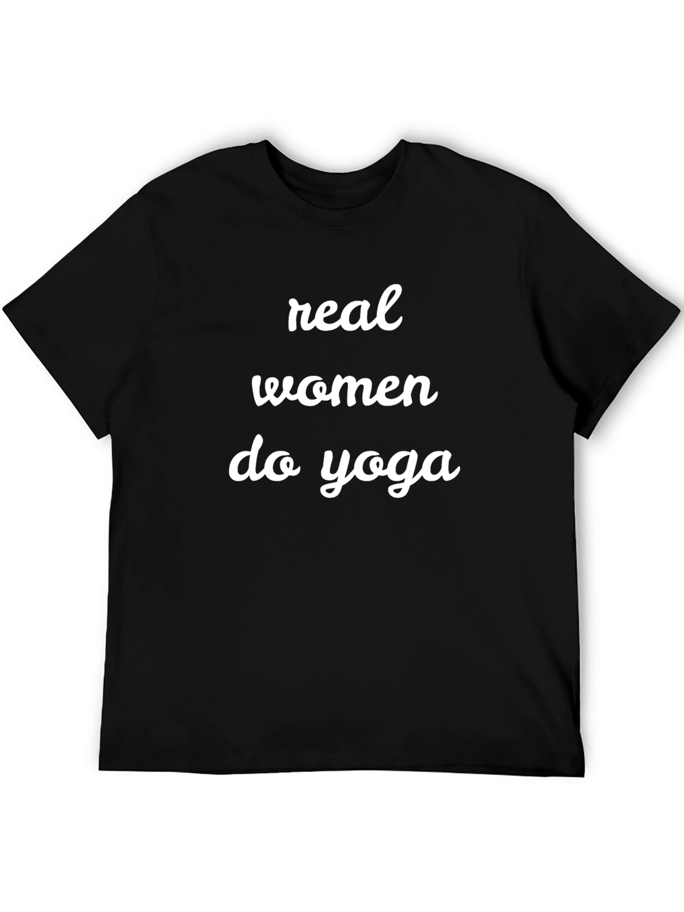 Real Women Do Yoga Black Graphic Tee