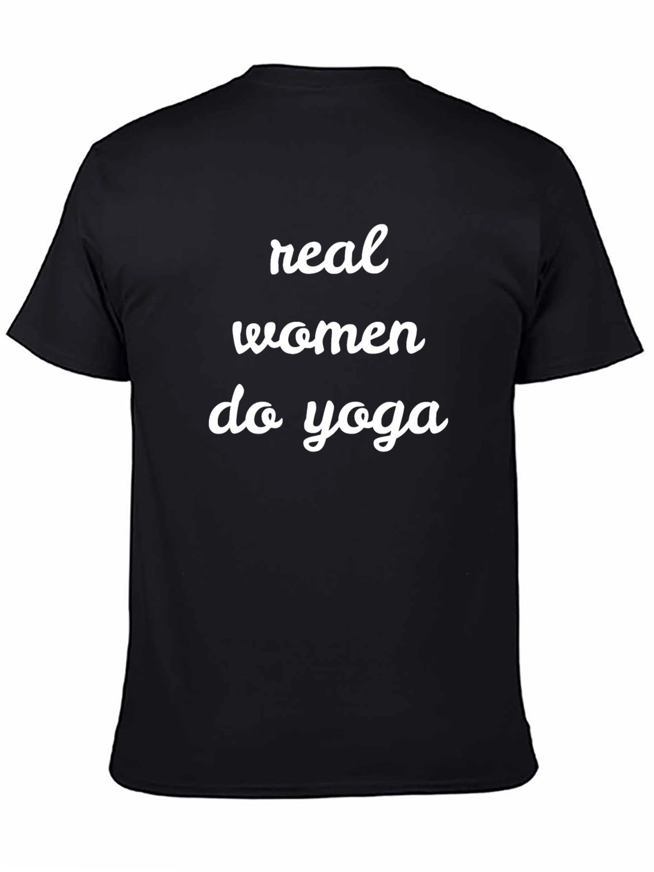 Real Women Do Yoga Black Graphic Tee