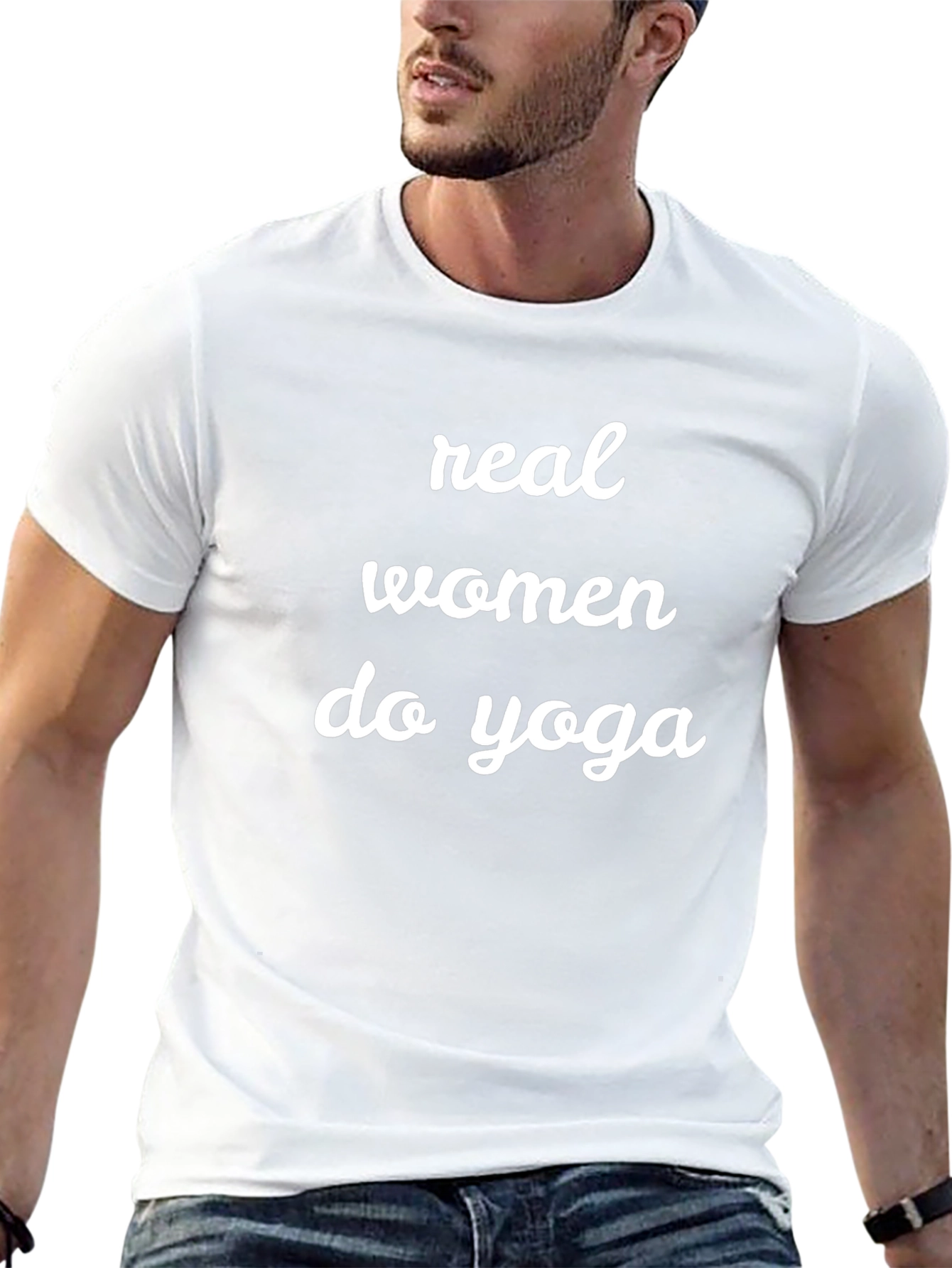 Real Women Do Yoga Black Graphic Tee