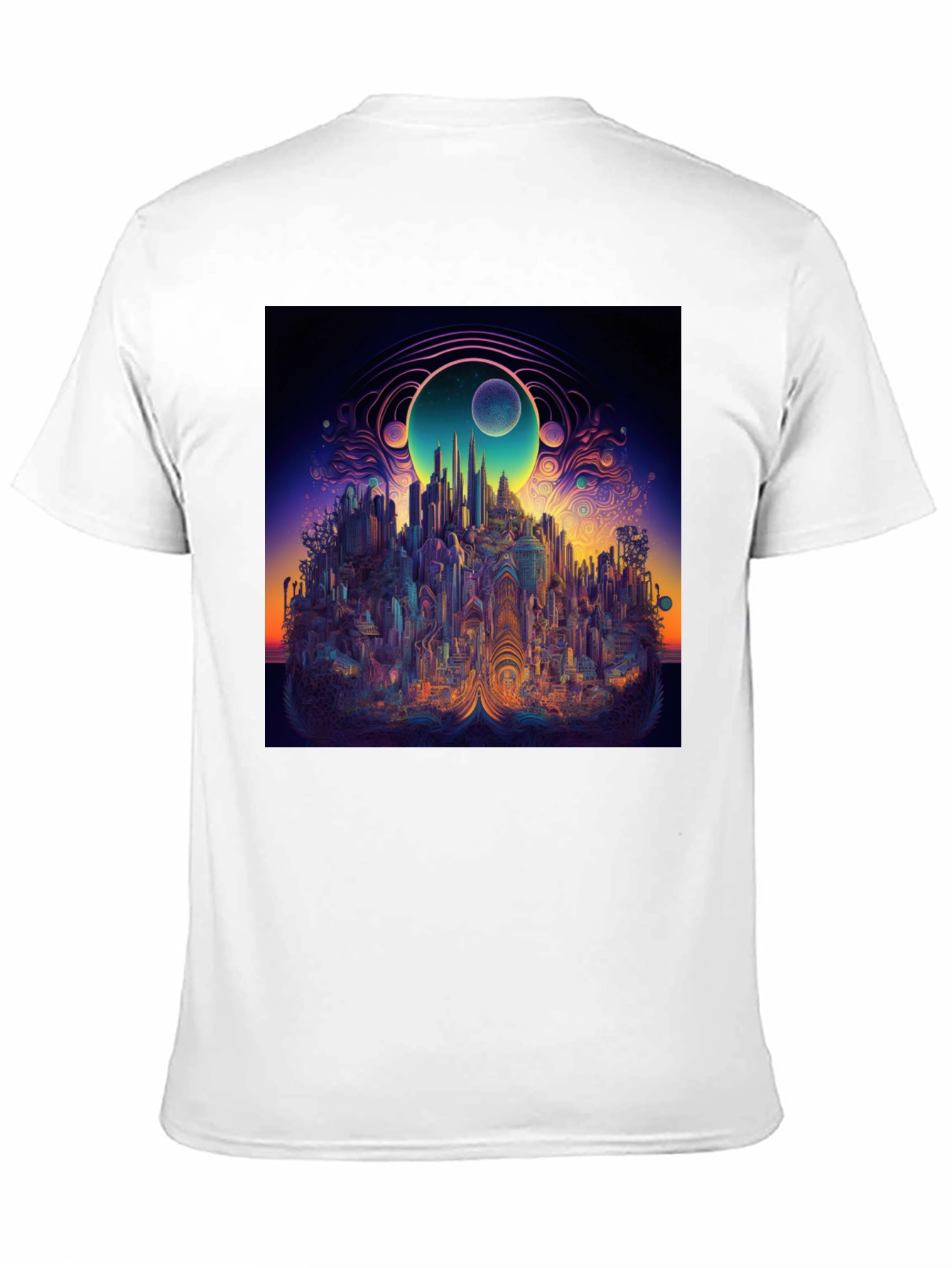 Psychedelic Cityscape Graphic Tee