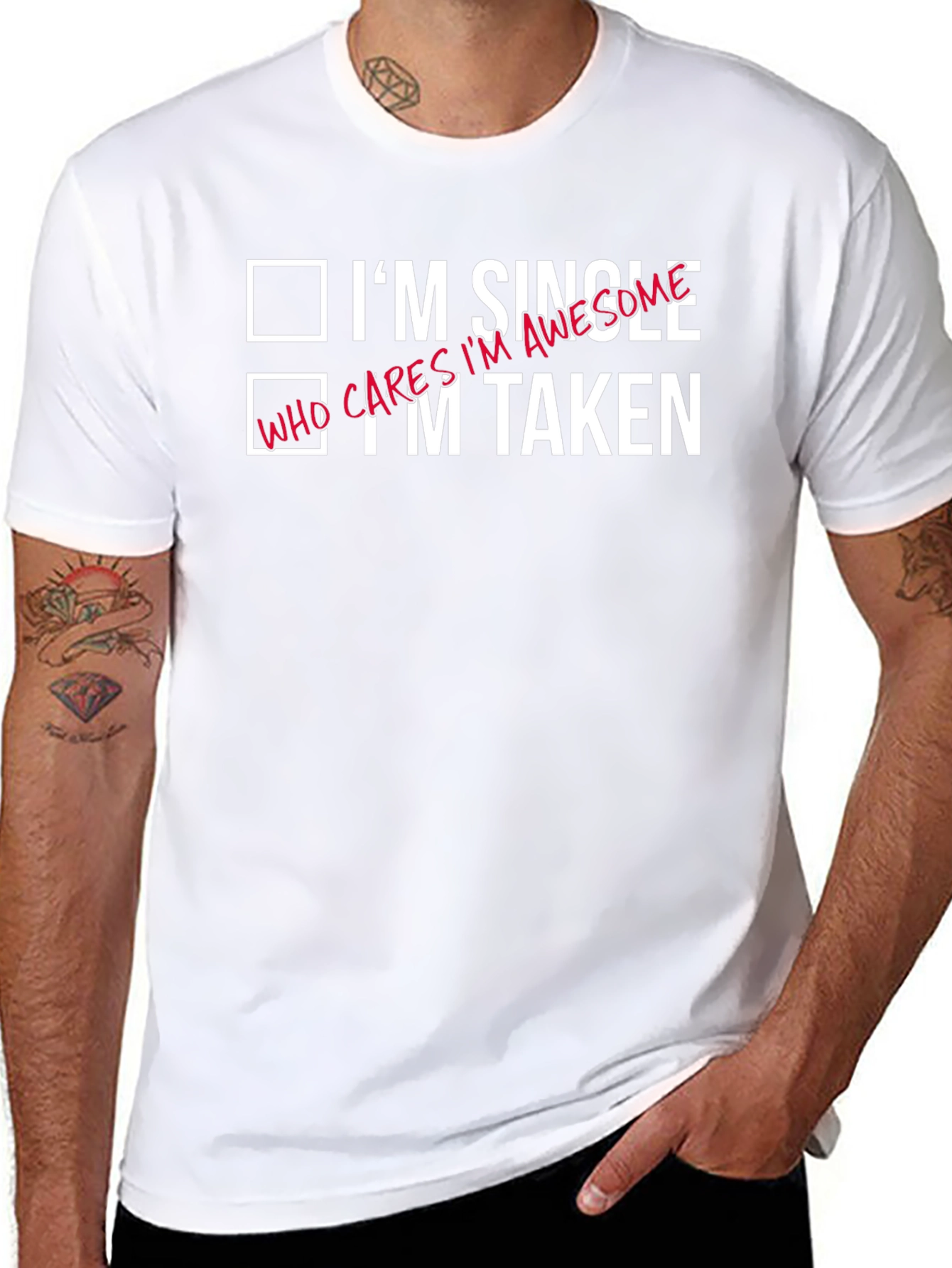 Funny Single Taken Awesome Graphic T-Shirt