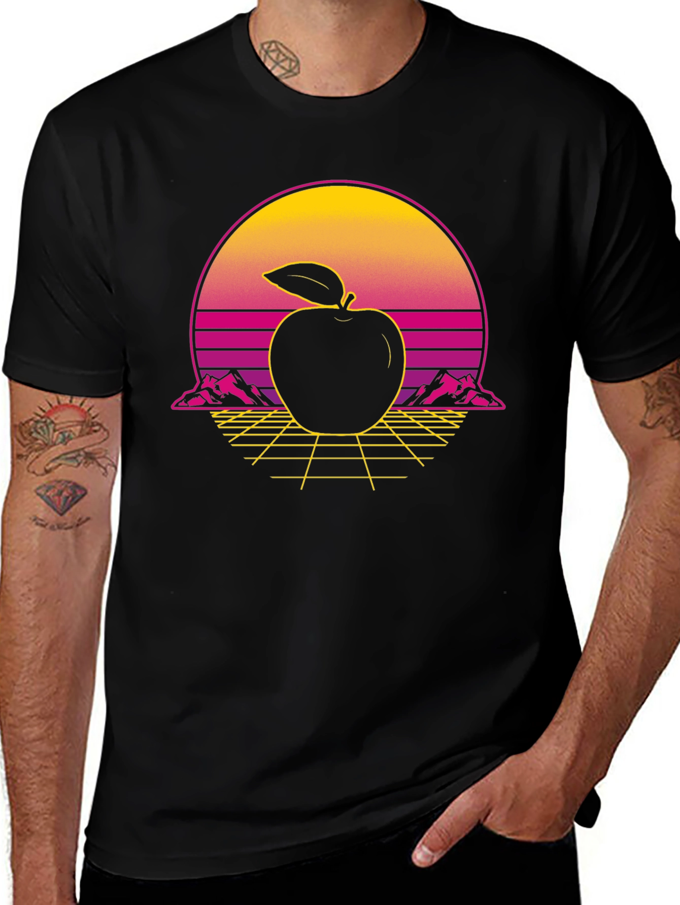 Retro Apple T-Shirt - 80s Style Graphic Tee