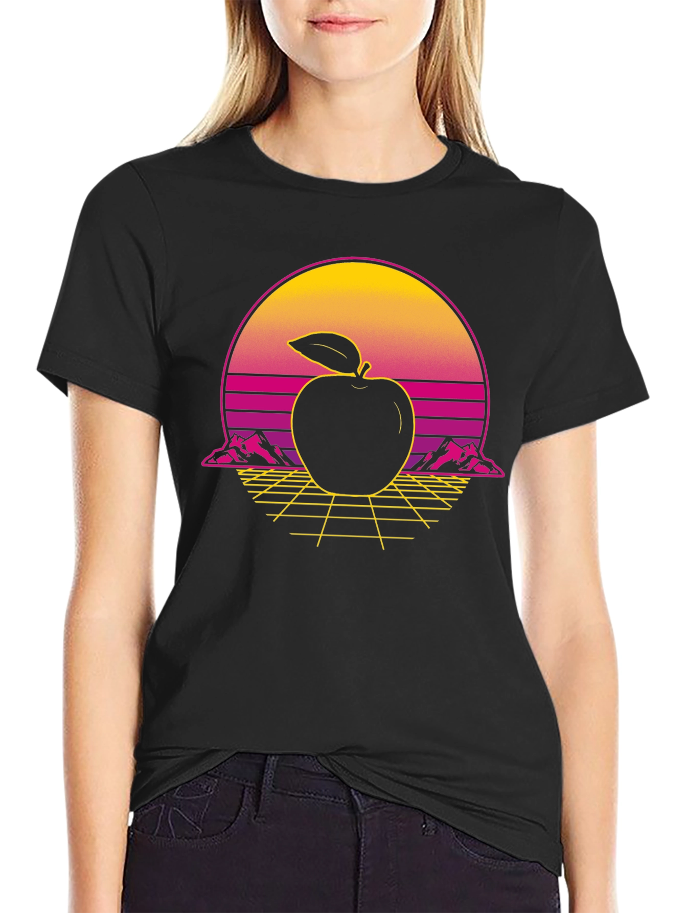 Retro Apple T-Shirt - 80s Style Graphic Tee