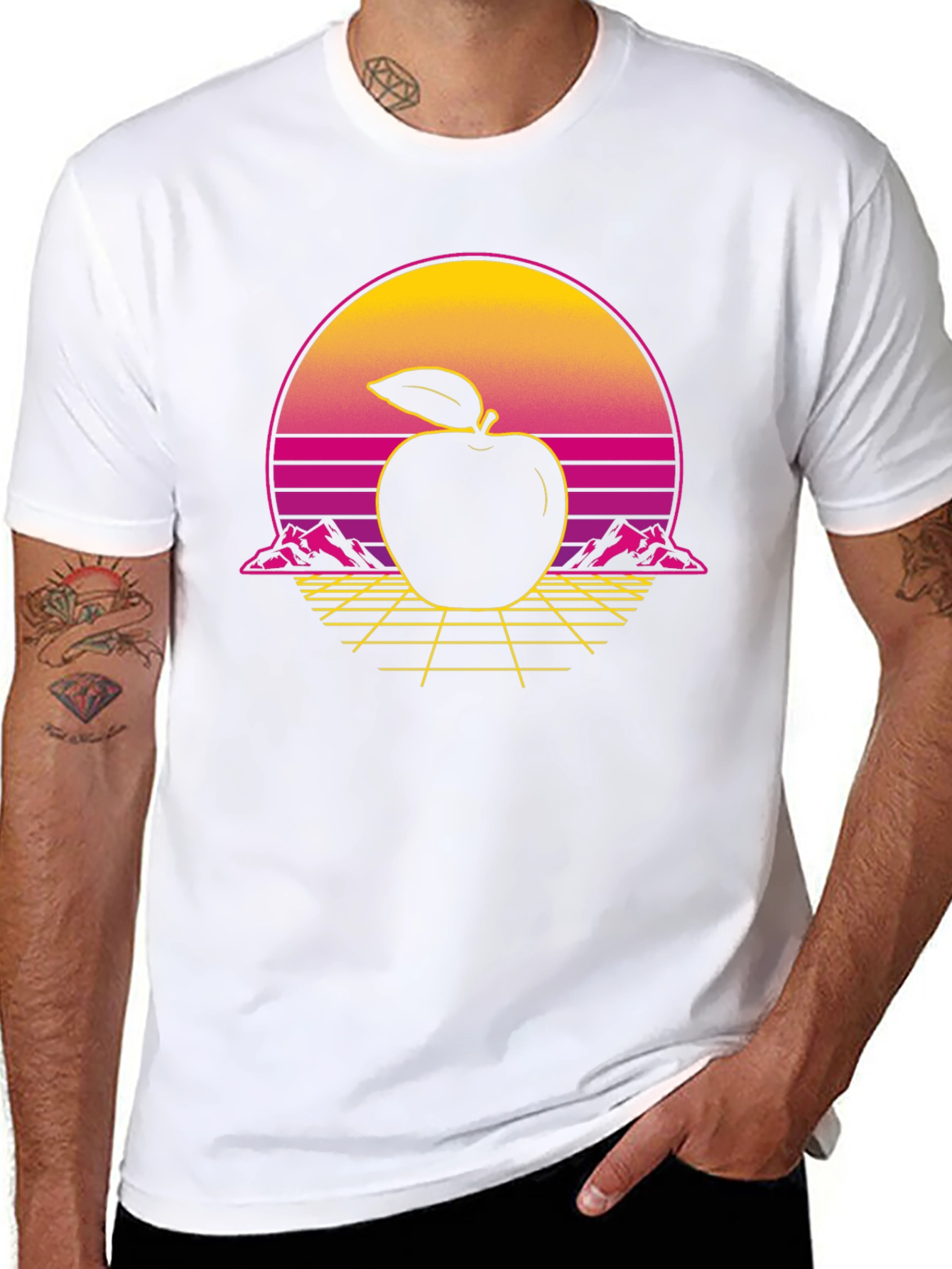 Retro Apple T-Shirt - 80s Style Graphic Tee