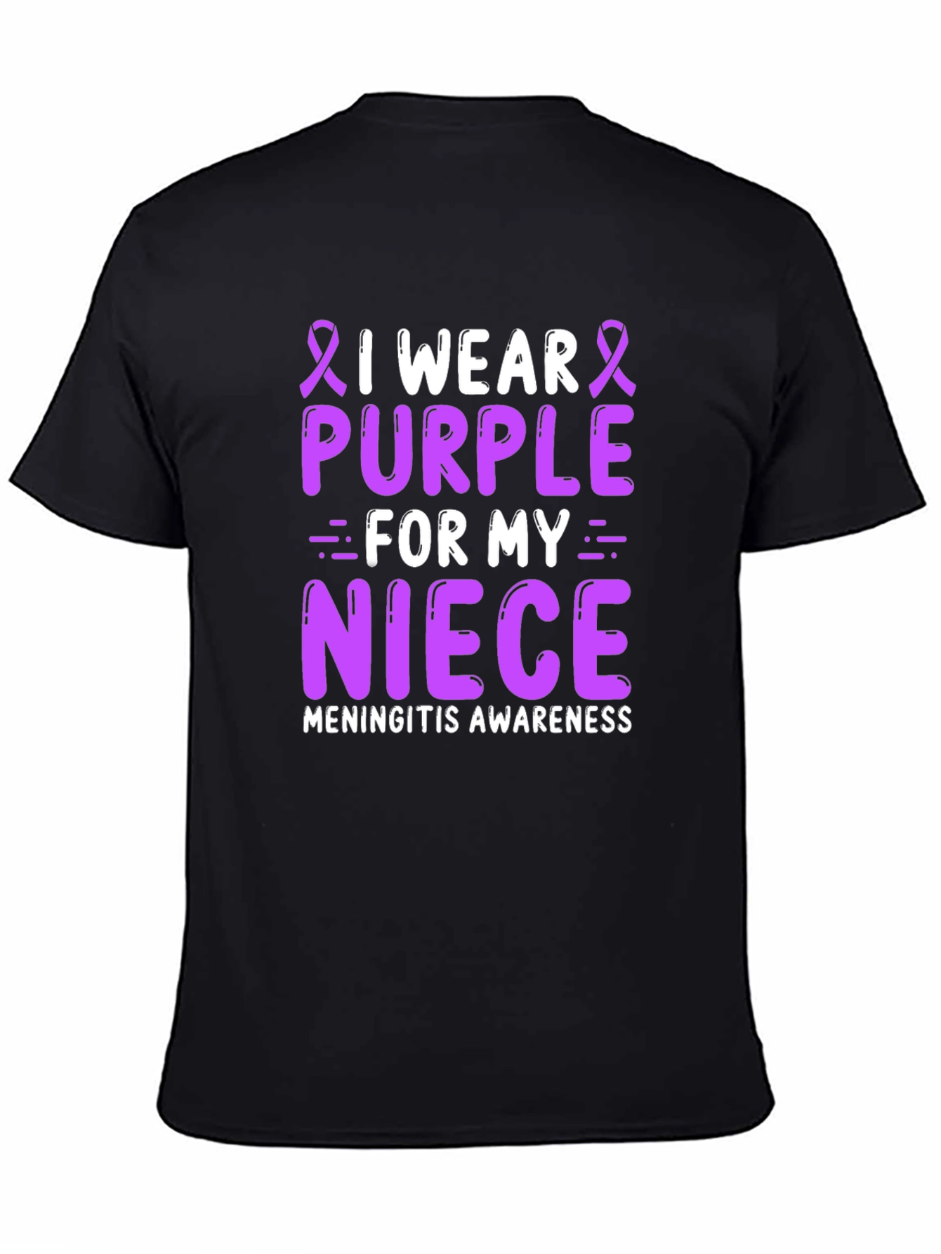 Purple Meningitis Awareness T-Shirt for Niece