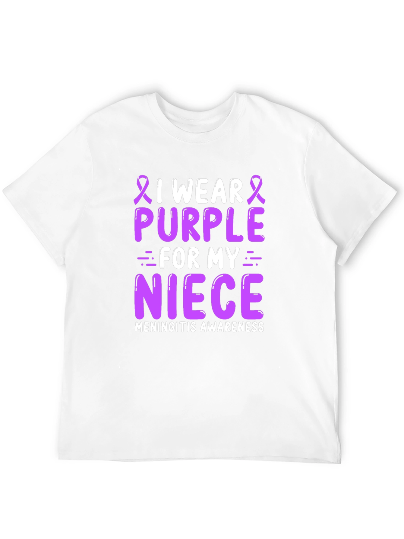 Purple Meningitis Awareness T-Shirt for Niece