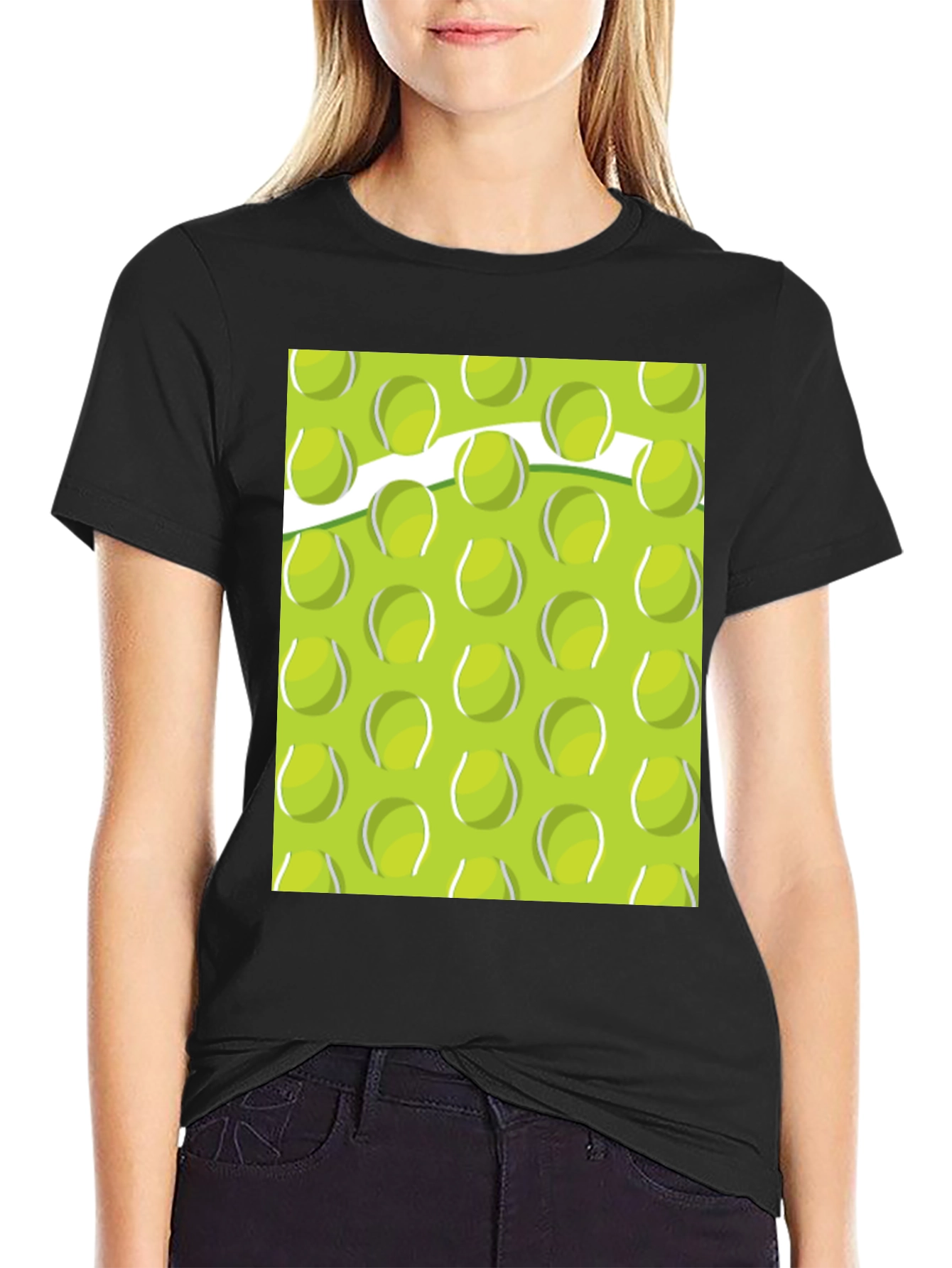 Tennis Ball Pattern T-Shirt
