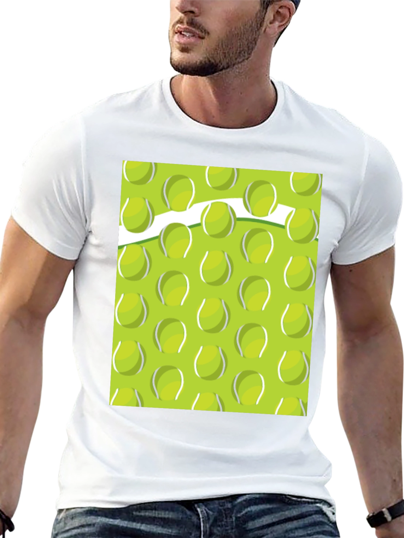 Tennis Ball Pattern T-Shirt