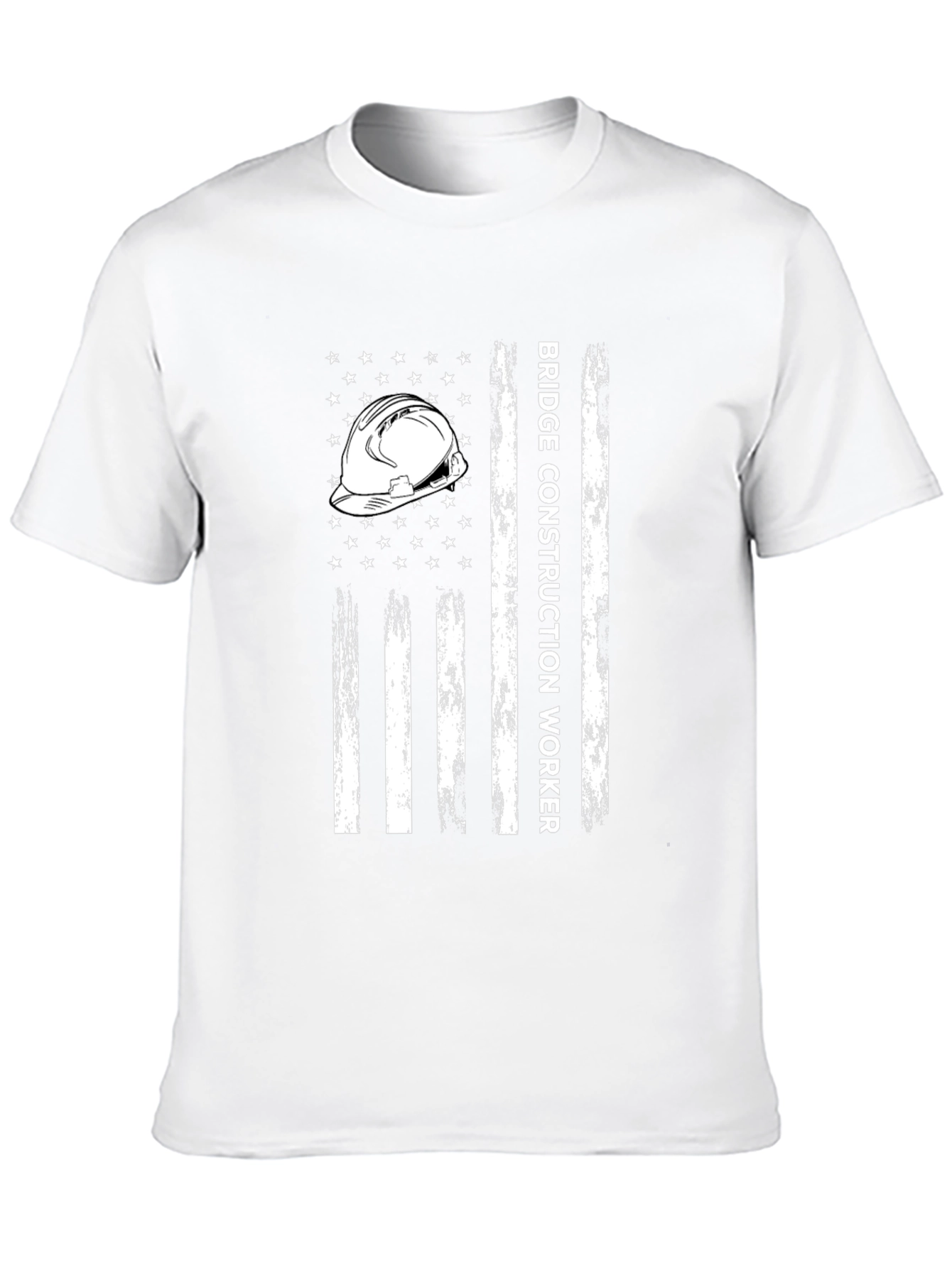 Bridge Construction Worker T-Shirt - American Flag Style