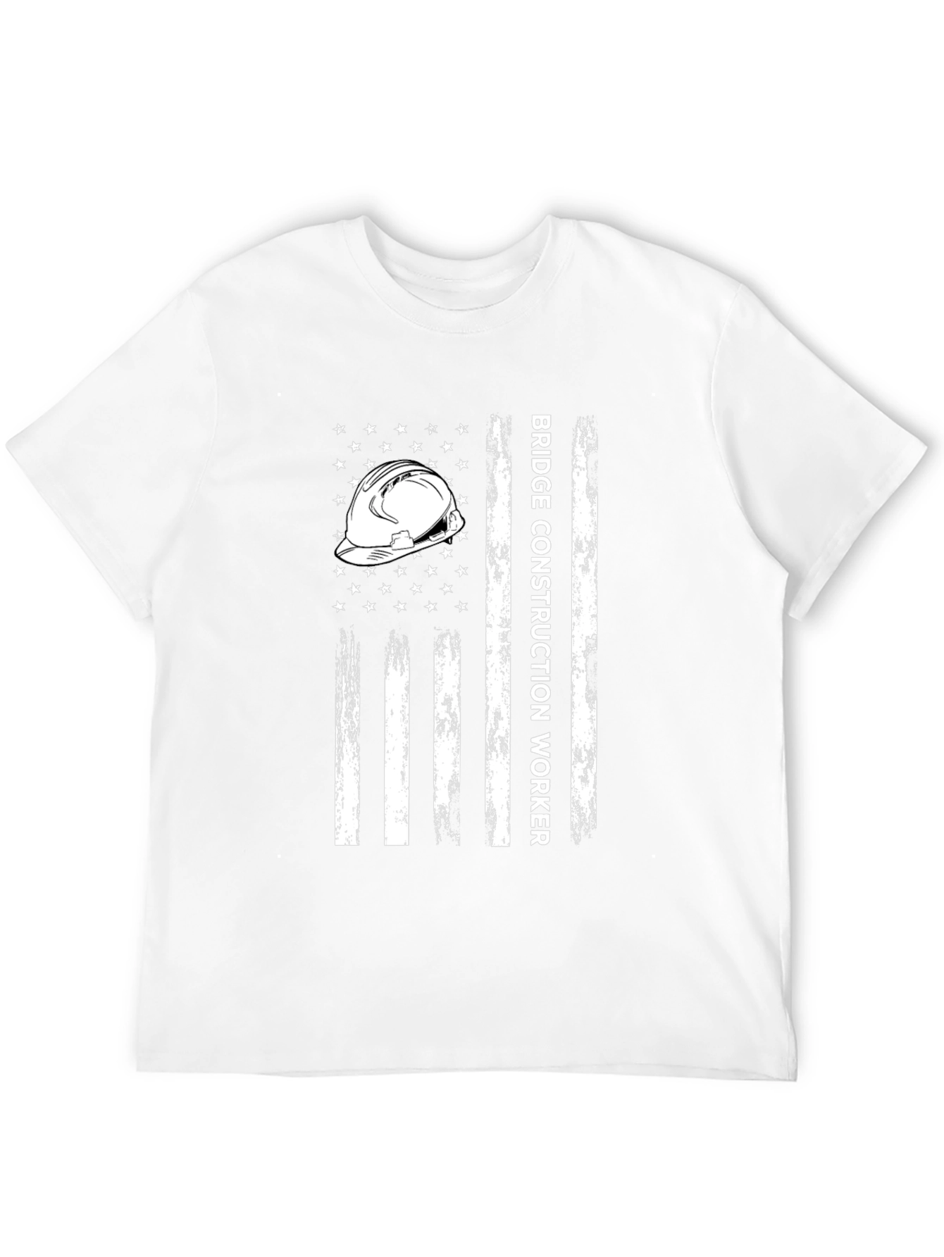 Bridge Construction Worker T-Shirt - American Flag Style