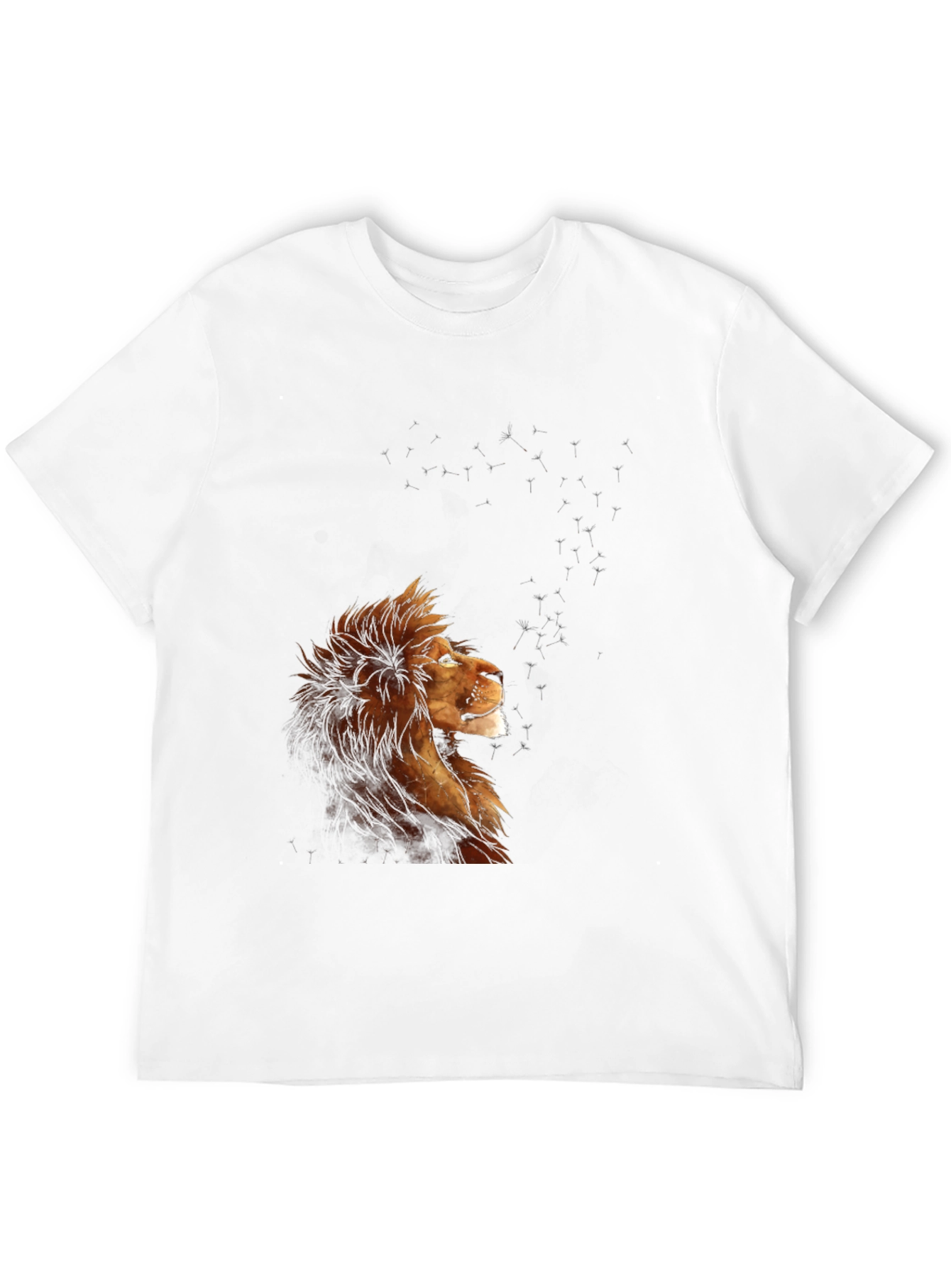 Lion Constellation Graphic T-Shirt - Black