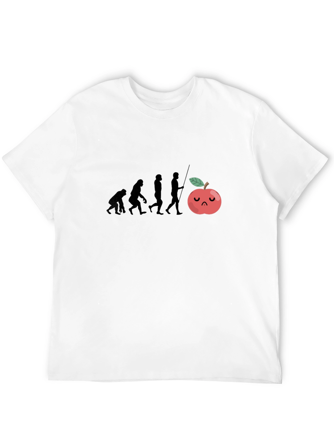 Evolution Sad Apple Black T-Shirt