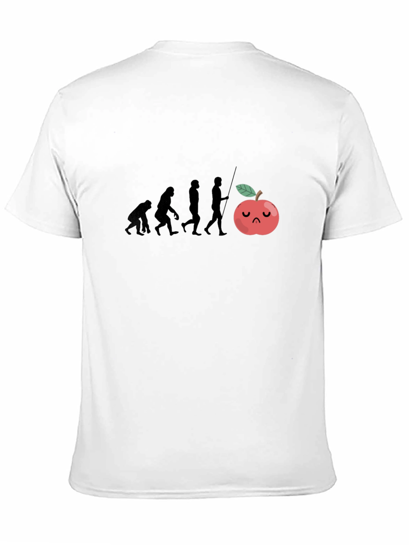 Evolution Sad Apple Black T-Shirt