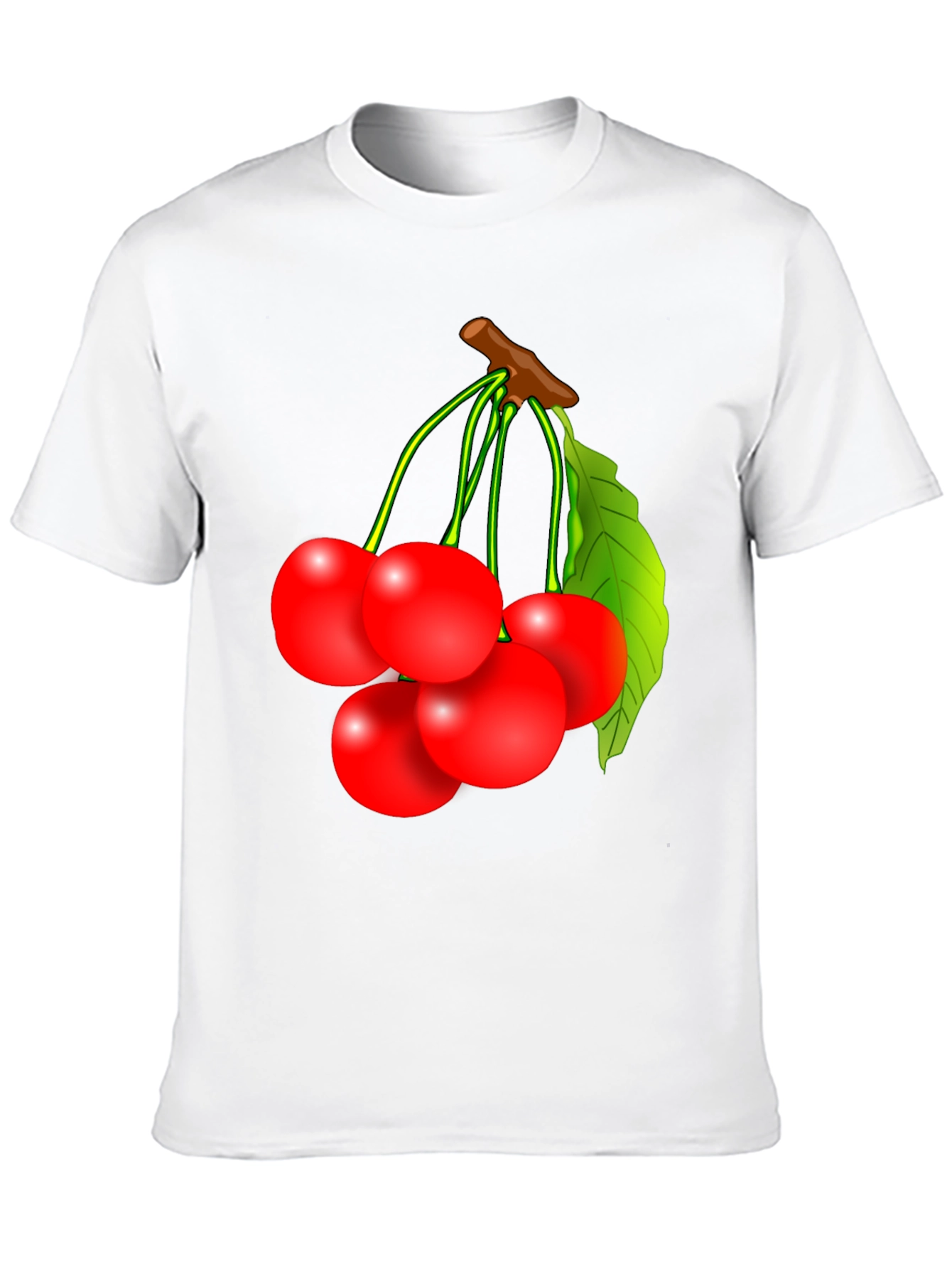Cherry Graphic T-Shirt - Fruit Design Tee