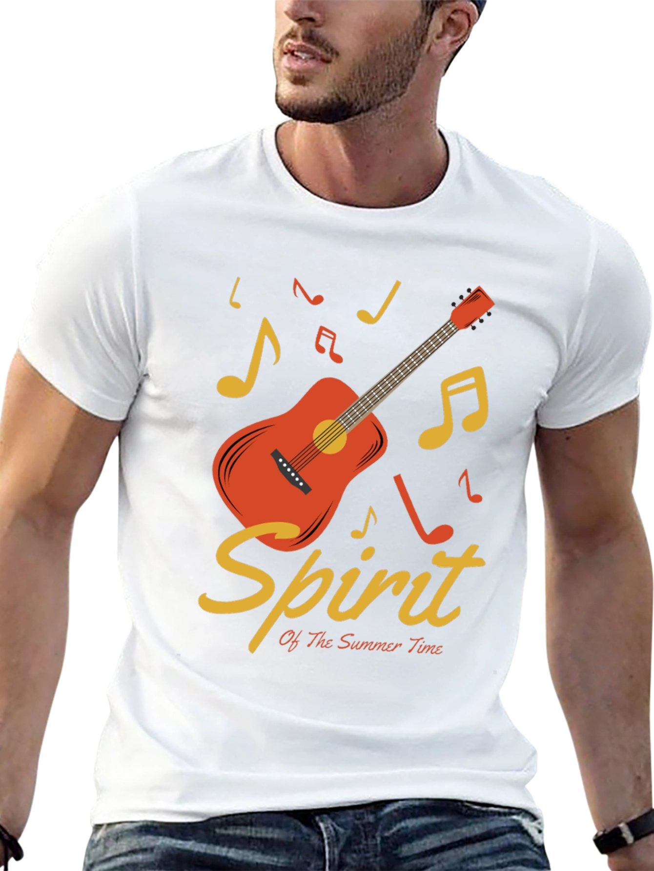 Summer Spirit Guitar Graphic T-Shirt