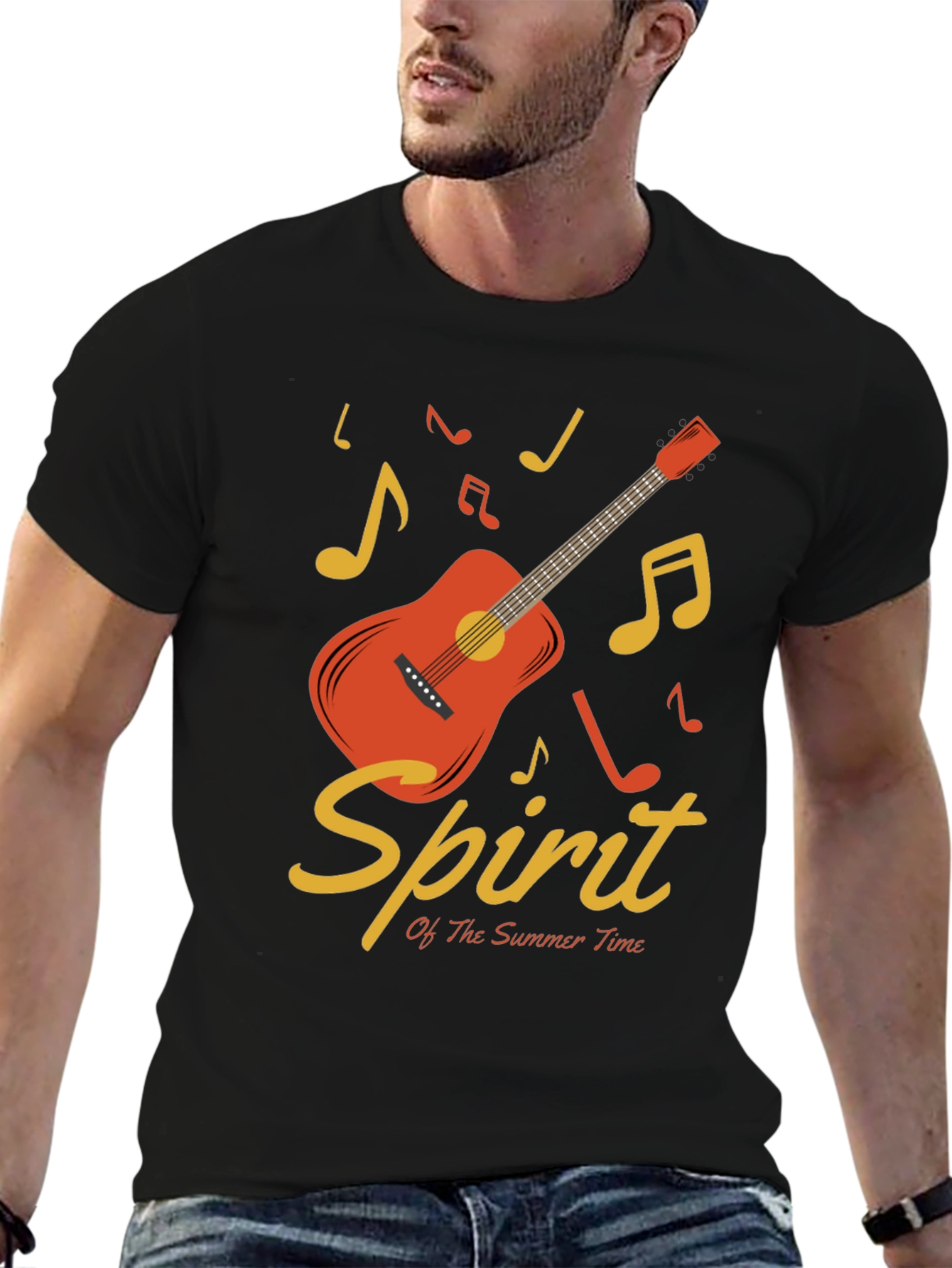 Summer Spirit Guitar Graphic T-Shirt