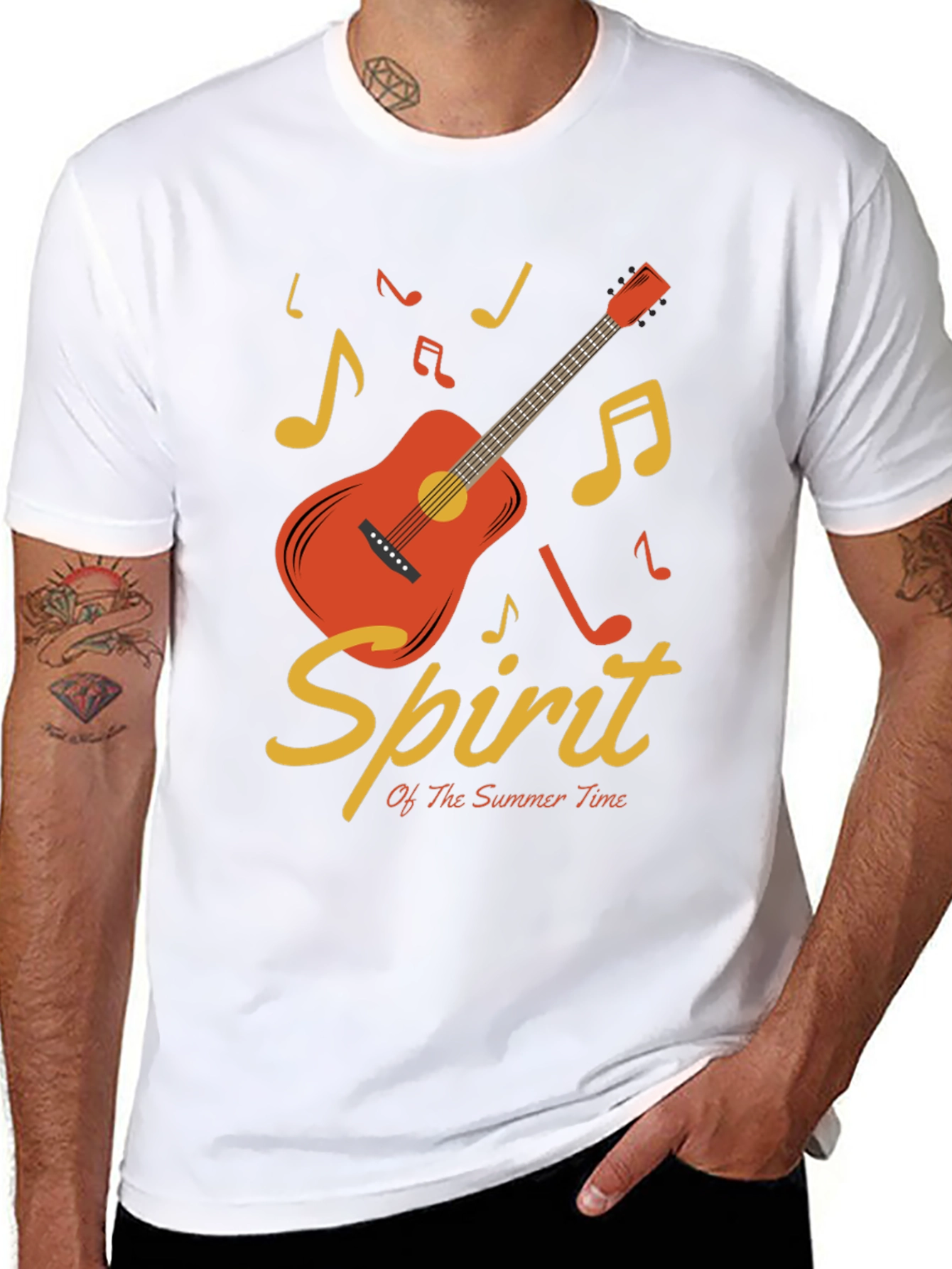 Summer Spirit Guitar Graphic T-Shirt
