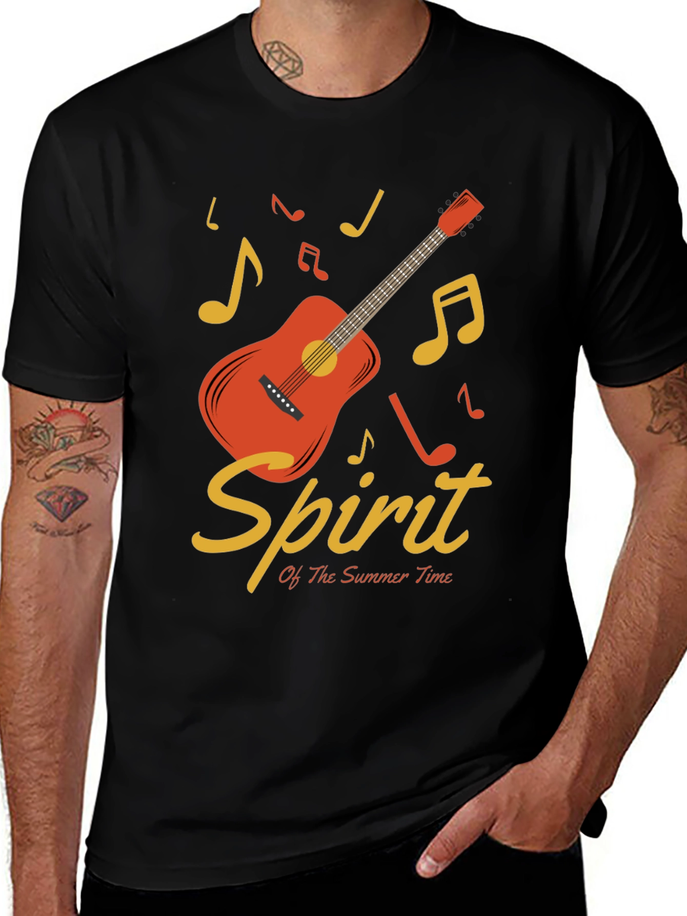 Summer Spirit Guitar Graphic T-Shirt