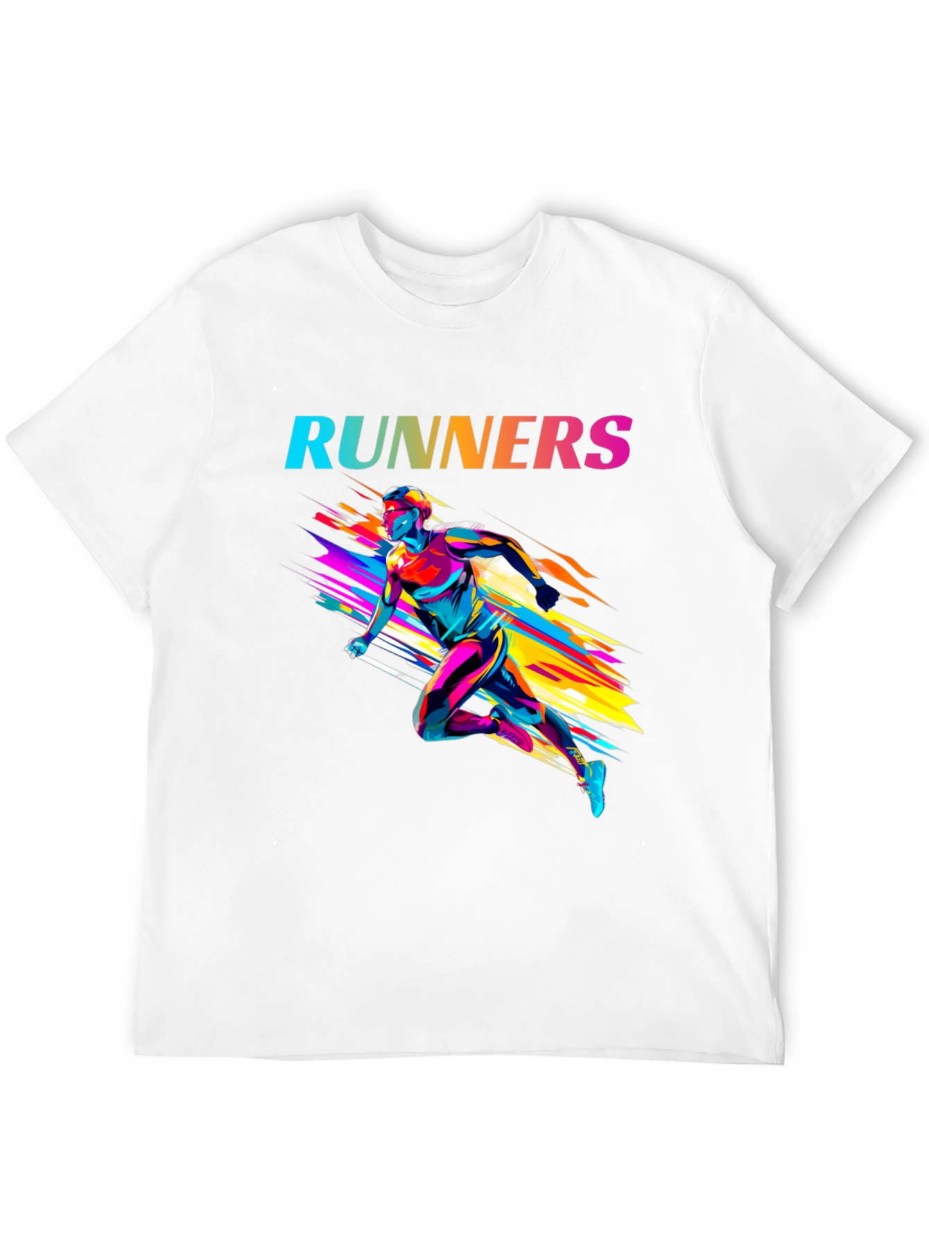 Stylish Runners Graphic Black T-Shirt