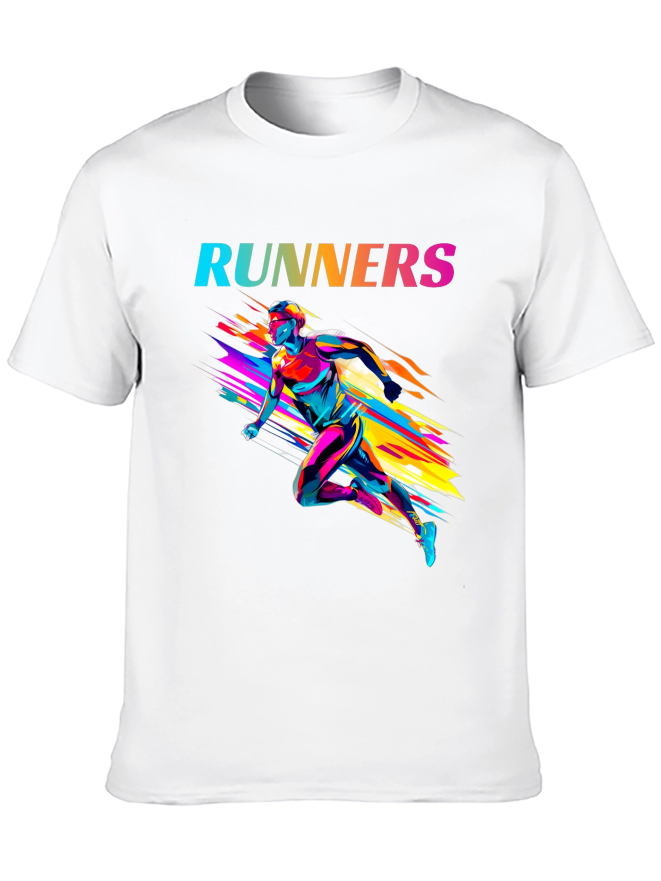 Stylish Runners Graphic Black T-Shirt