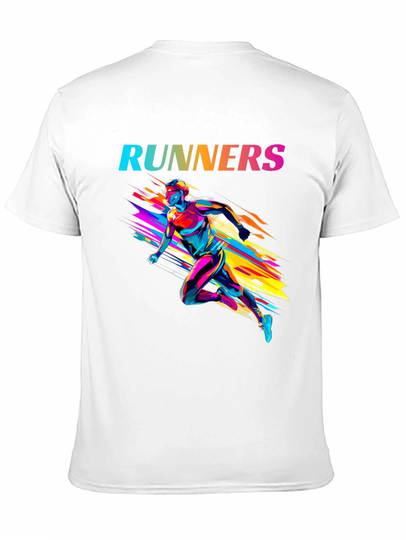 Stylish Runners Graphic Black T-Shirt