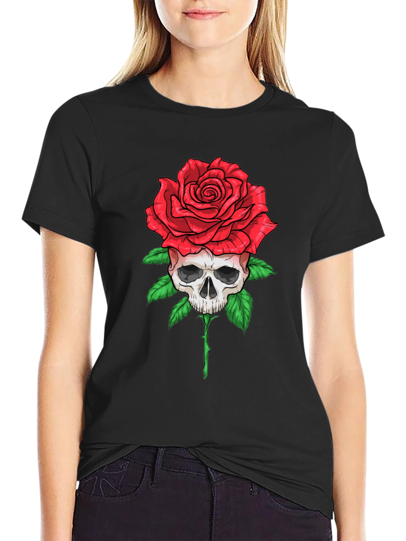 Skull Rose Graphic Tee