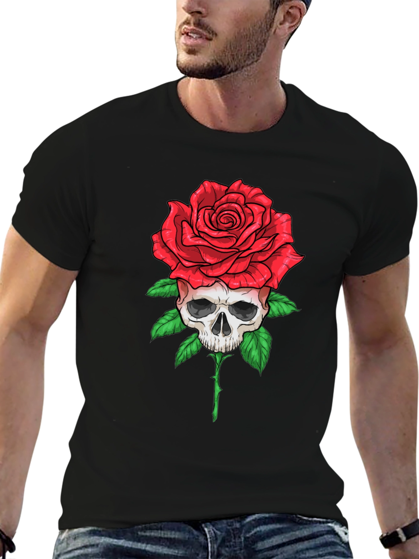 Skull Rose Graphic Tee