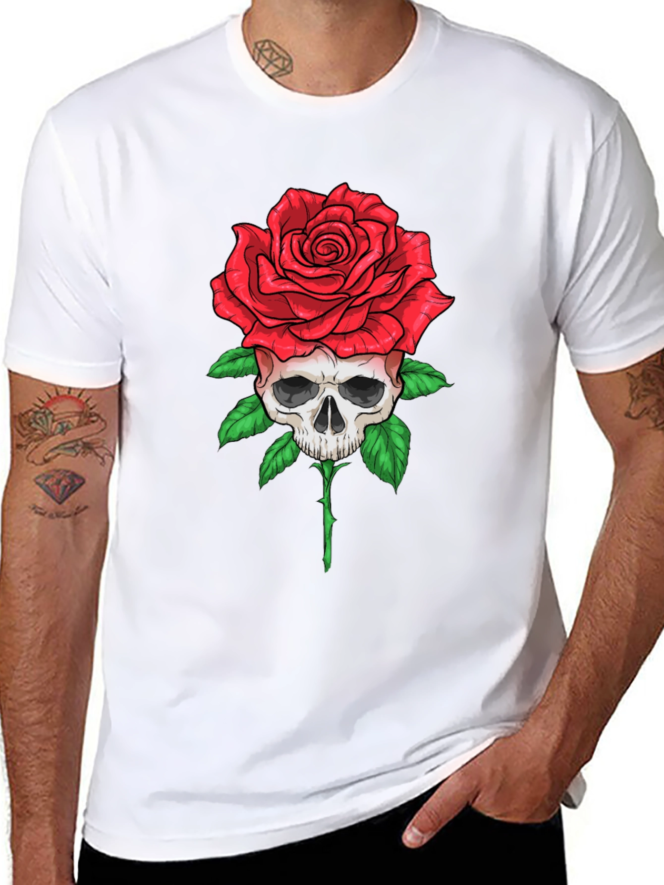 Skull Rose Graphic Tee